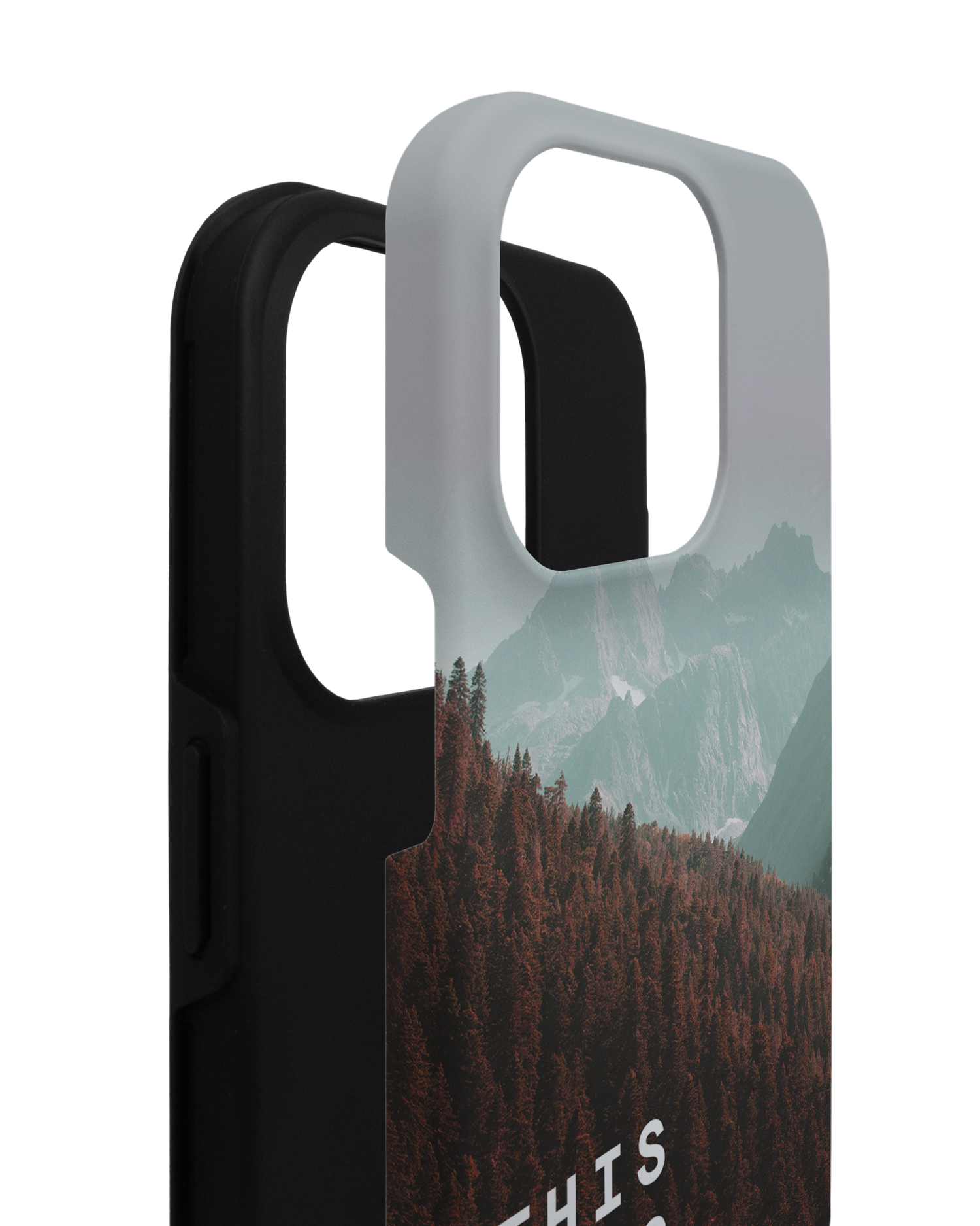 Into the Woods Premium Phone Case for Apple iPhone 14 Pro consisting of 2 parts