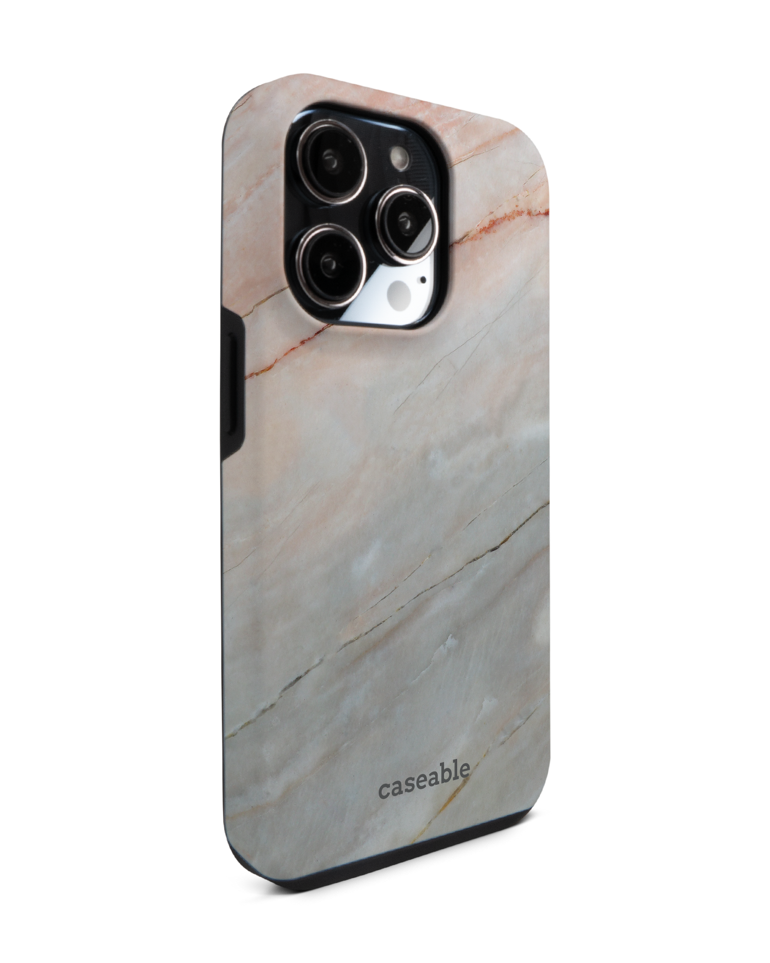 Mother of Pearl Marble Premium Phone Case for Apple iPhone 14 Pro: View from the left side