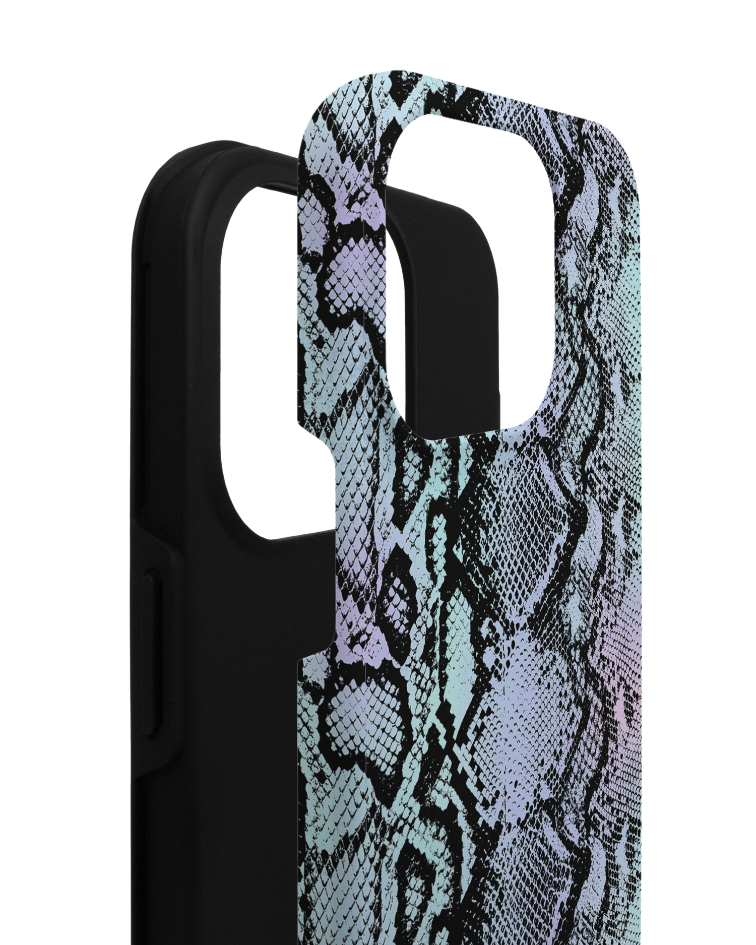 Groovy Snakeskin Premium Phone Case for Apple iPhone 14 Pro consisting of 2 parts