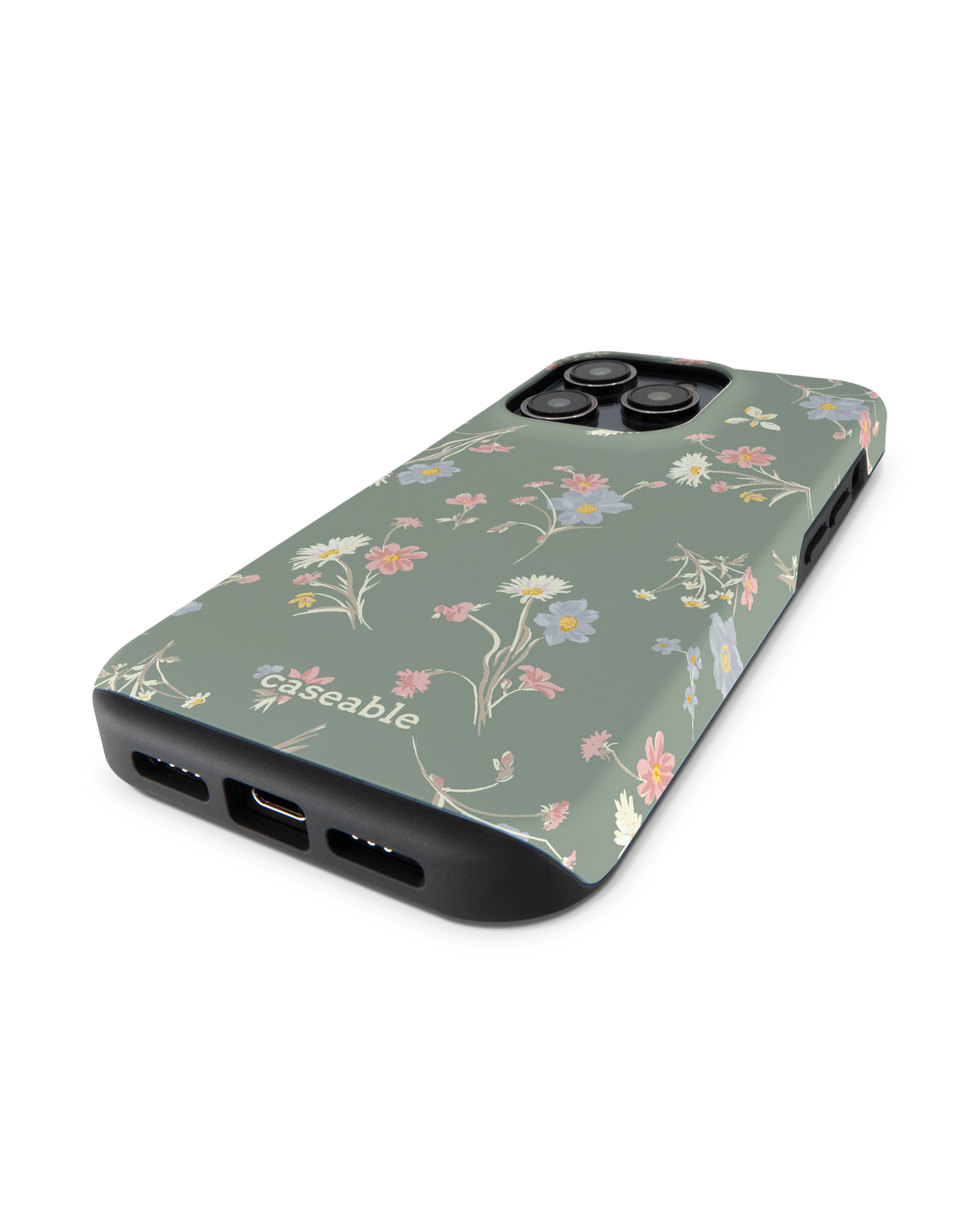 Wild Flower Sprigs Premium Phone Case for Apple iPhone 14 Pro: Lying