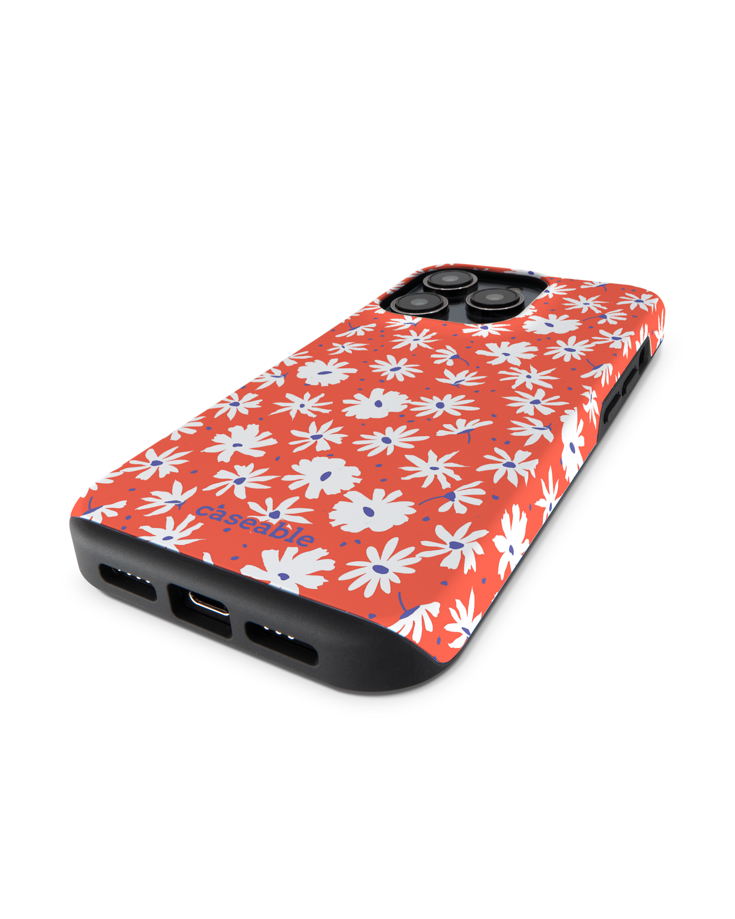 Retro Daisy Premium Phone Case for Apple iPhone 14 Pro: Lying