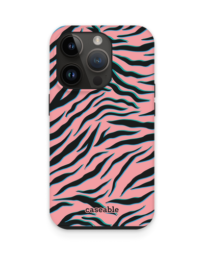 Pink Zebra Premium Phone Case for Apple iPhone 15 Pro