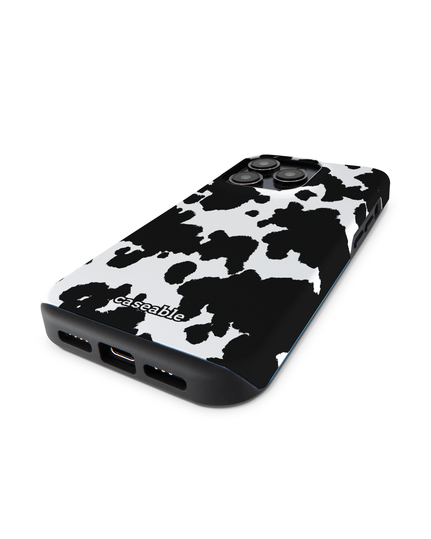 Cow Print Premium Phone Case for Apple iPhone 14 Pro: Lying