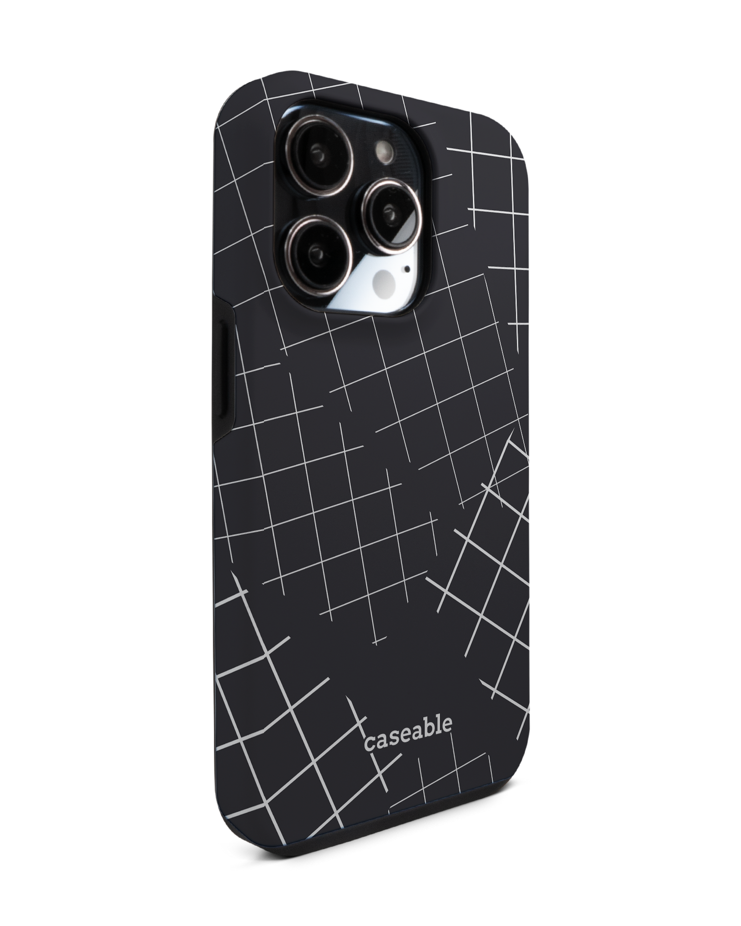 Grids Premium Phone Case for Apple iPhone 14 Pro: View from the left side