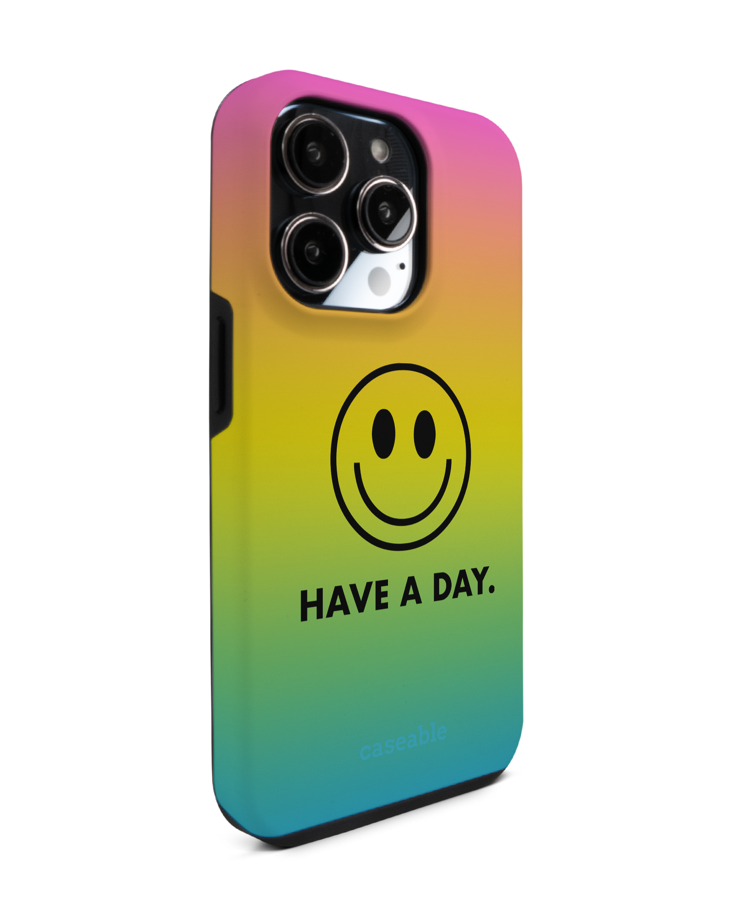 Have A Day Premium Phone Case for Apple iPhone 14 Pro: View from the left side