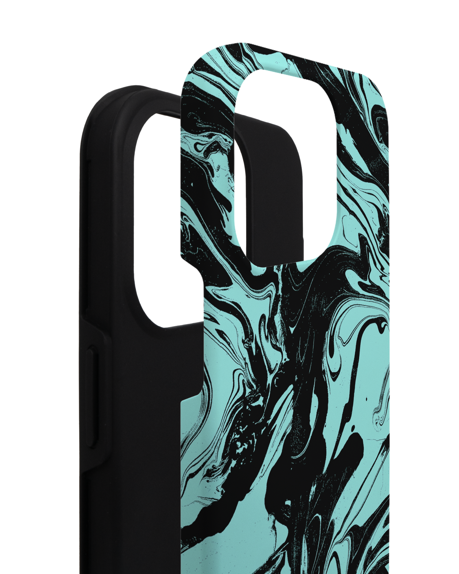 Mint Swirl Premium Phone Case for Apple iPhone 14 Pro consisting of 2 parts