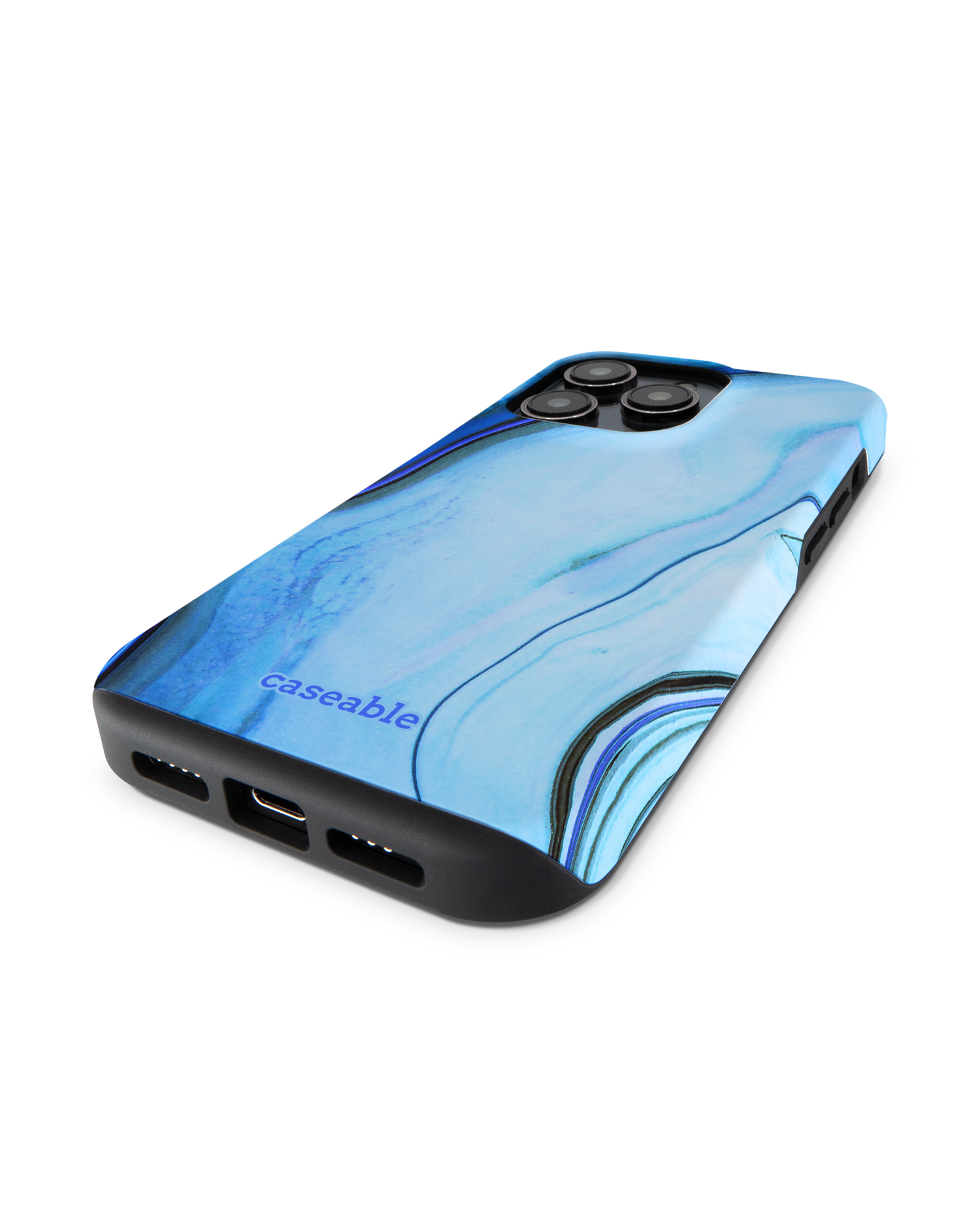 Cool Blues Premium Phone Case for Apple iPhone 14 Pro: Lying