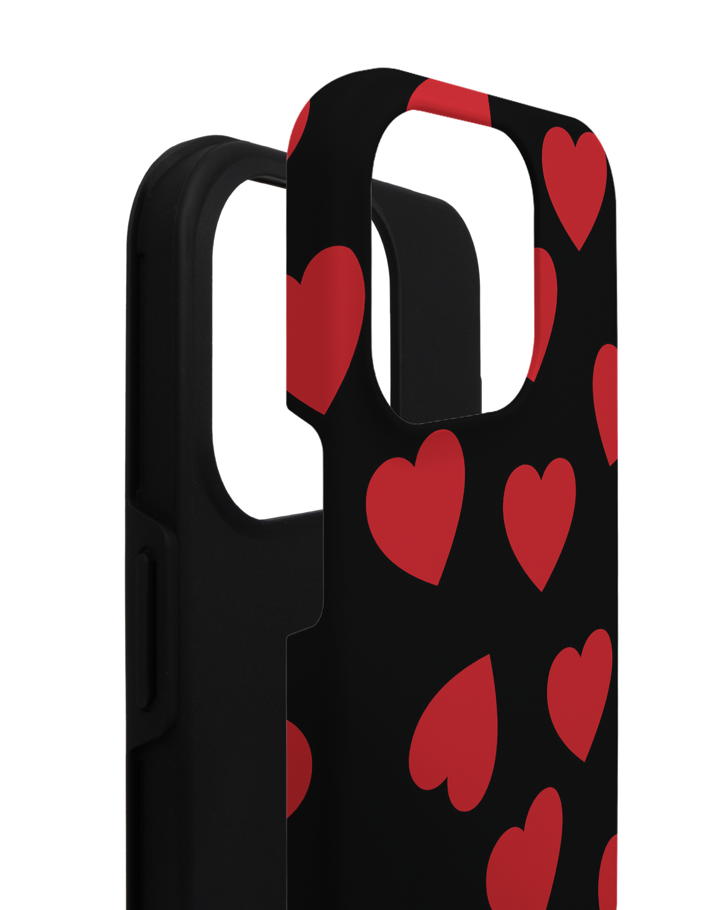 Repeating Hearts Premium Phone Case for Apple iPhone 14 Pro consisting of 2 parts
