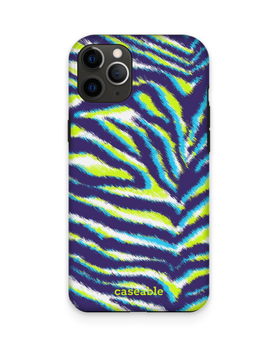Neon Zebra Premium Phone Case Apple iPhone 11 Pro