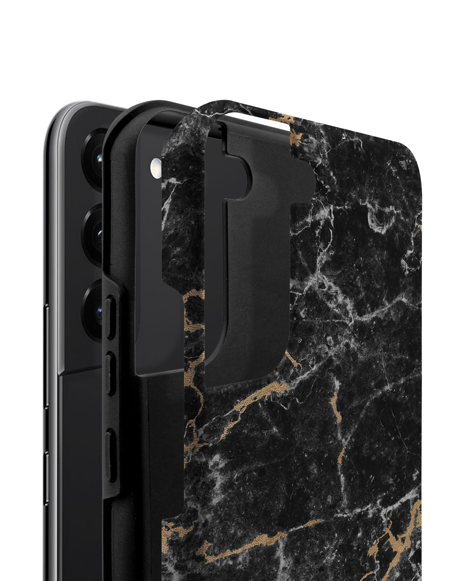 Marble and Gold Premium Phone Case Samsung Galaxy S22 Plus 5G consisting of 2 parts