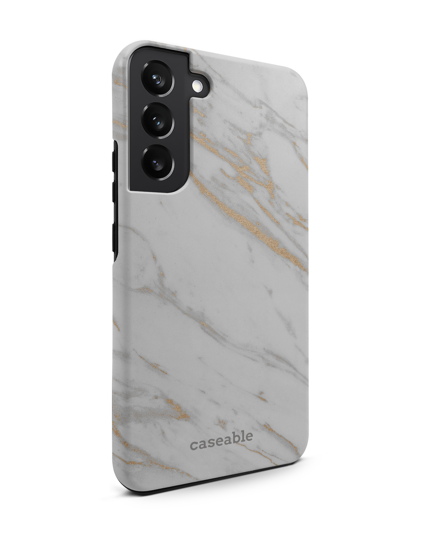 Gold Marble Elegance Premium Phone Case Samsung Galaxy S22 Plus 5G: View from the left side