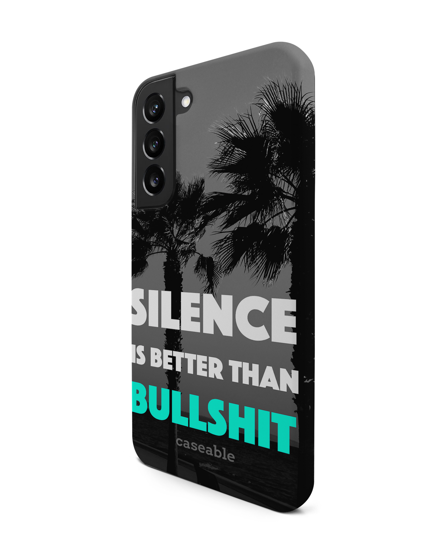 Silence is Better Premium Phone Case Samsung Galaxy S22 Plus 5G: View from the right side