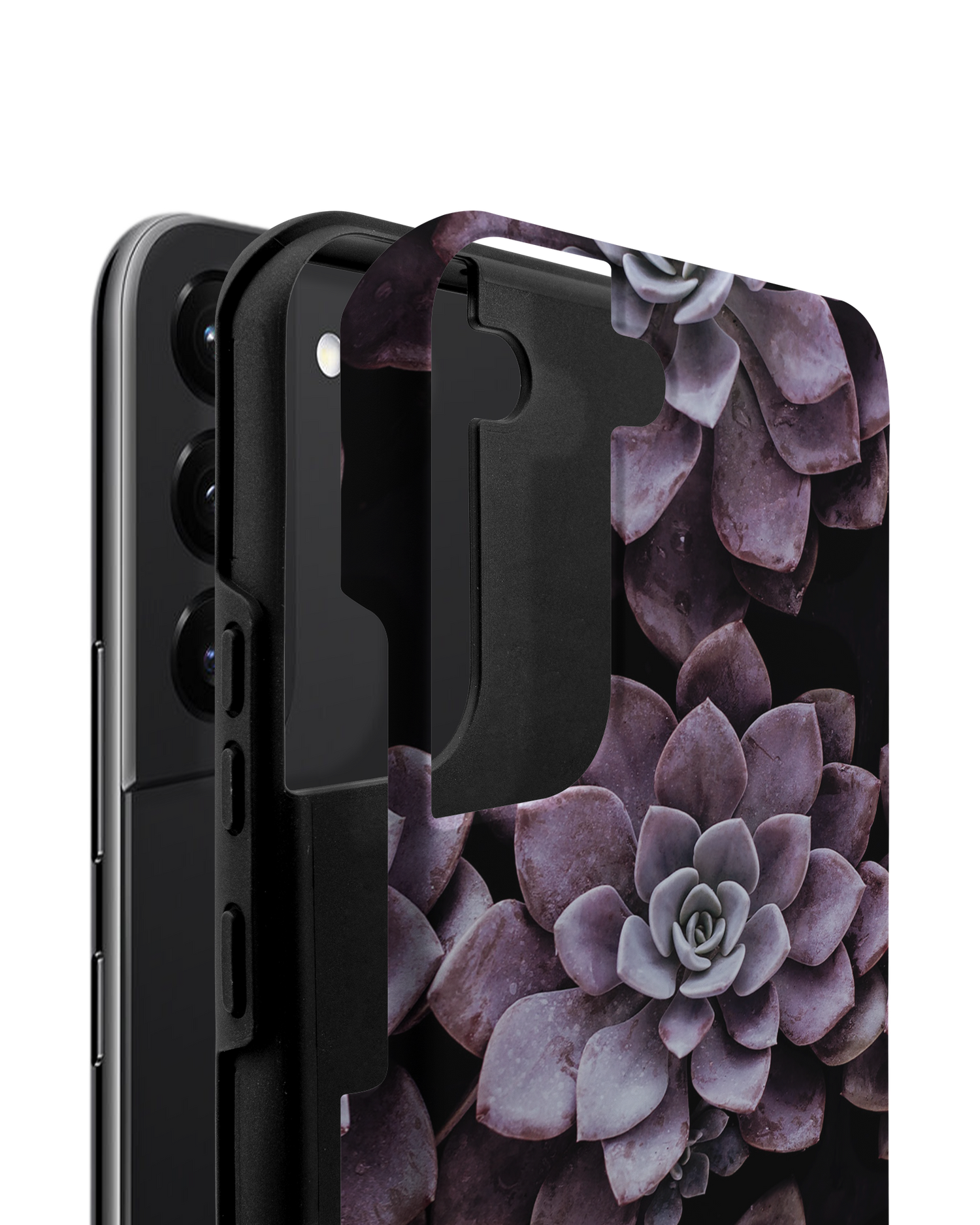 Purple Succulents Premium Phone Case Samsung Galaxy S22 Plus 5G consisting of 2 parts