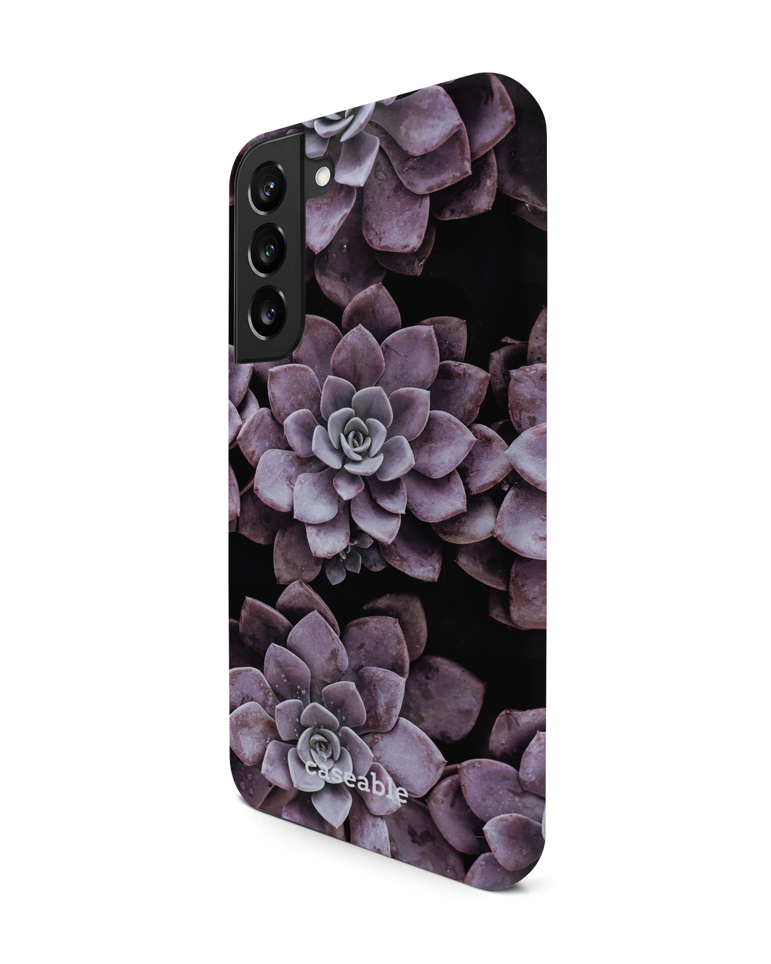 Purple Succulents Premium Phone Case Samsung Galaxy S22 Plus 5G: View from the right side