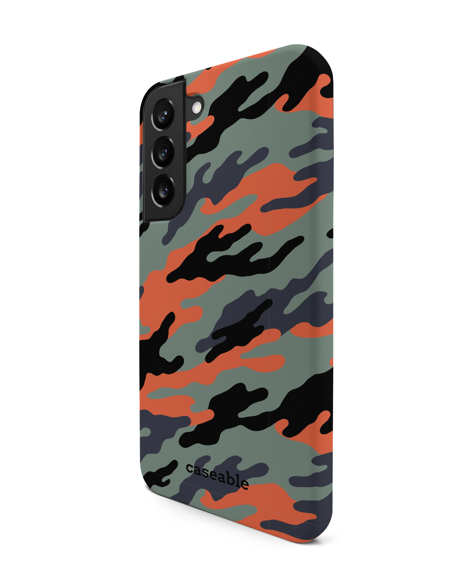 Camo Sunset Premium Phone Case Samsung Galaxy S22 Plus 5G: View from the right side