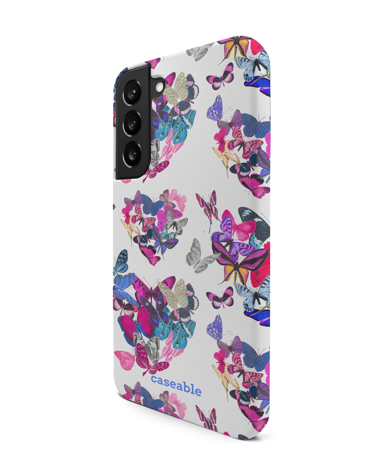 Butterfly Love Premium Phone Case Samsung Galaxy S22 Plus 5G: View from the right side