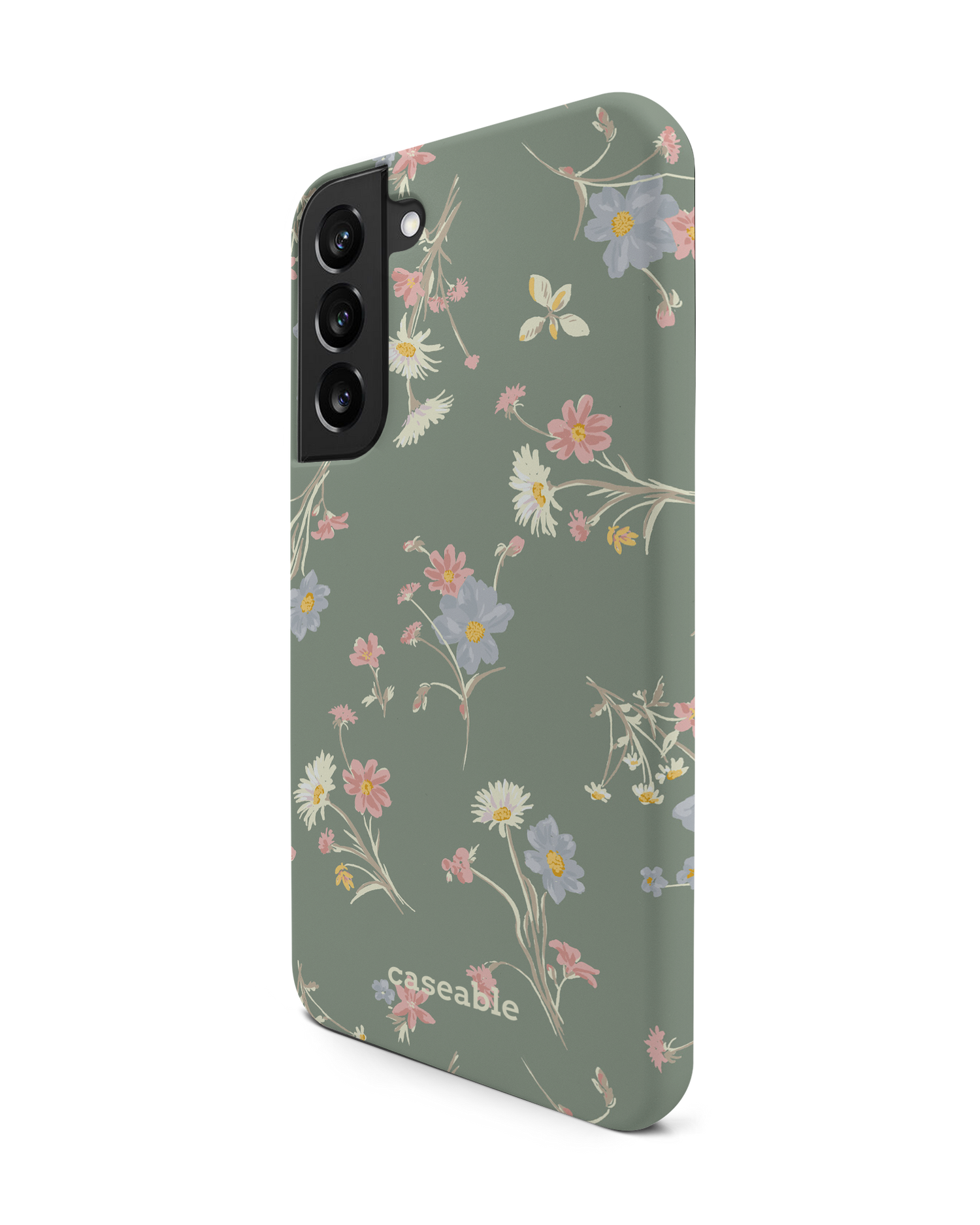 Wild Flower Sprigs Premium Phone Case Samsung Galaxy S22 Plus 5G: View from the right side