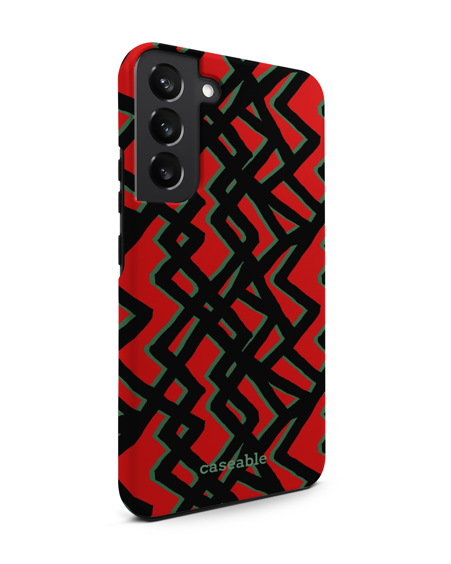 Fences Pattern Premium Phone Case Samsung Galaxy S22 Plus 5G: View from the left side