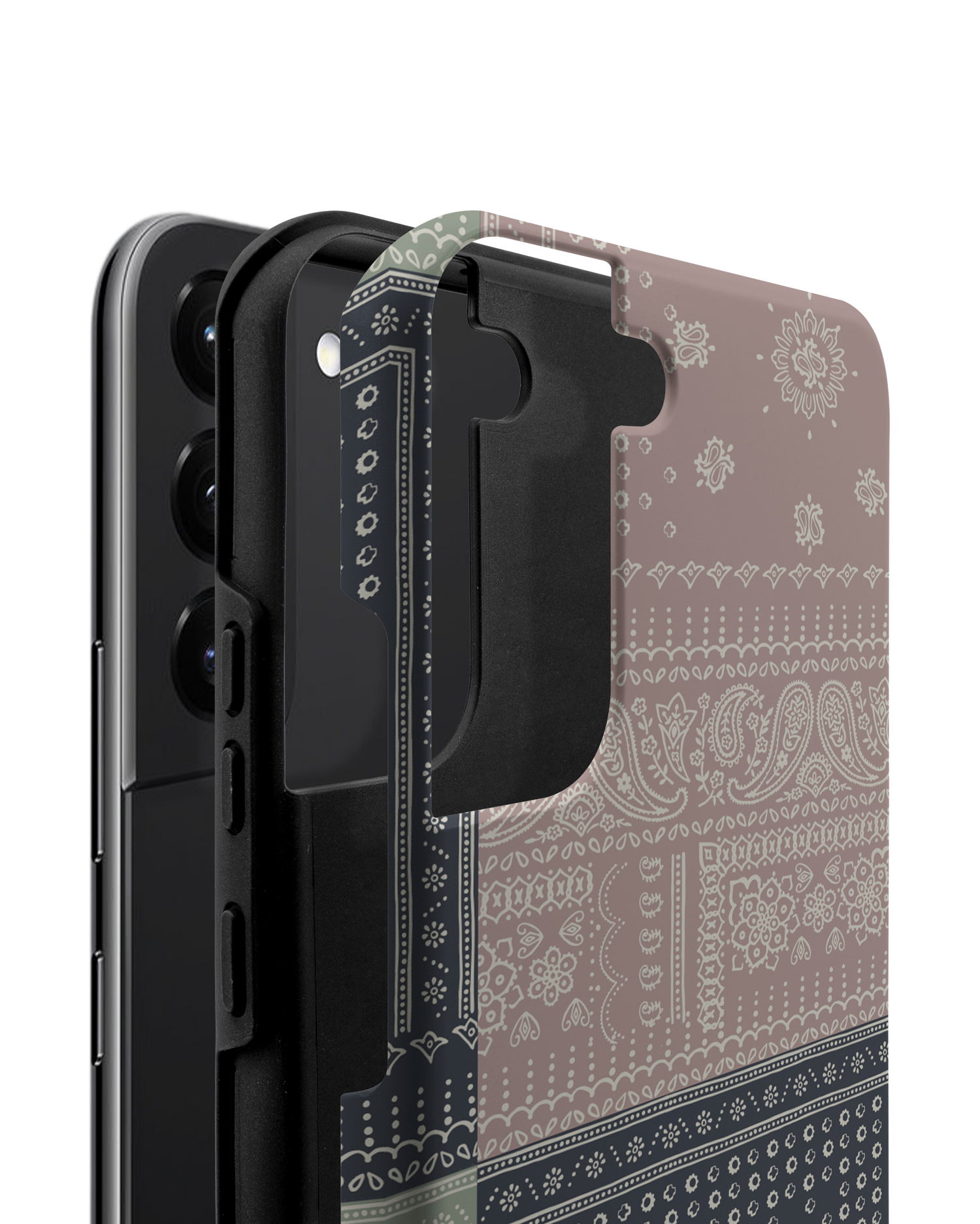 Bandana Patchwork Premium Phone Case Samsung Galaxy S22 Plus 5G consisting of 2 parts
