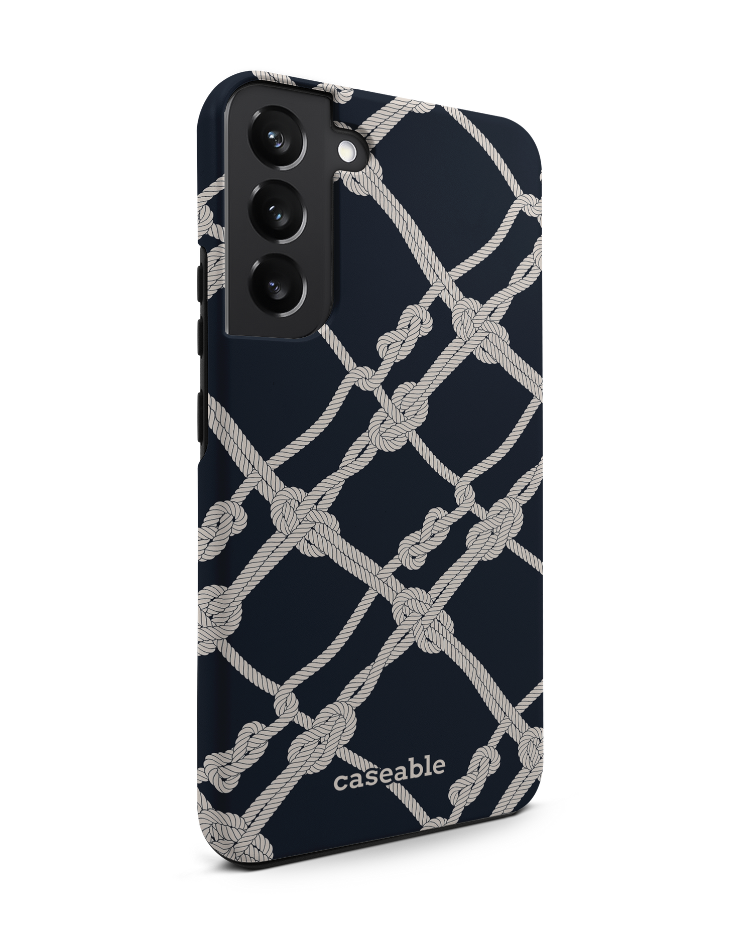 Nautical Knots Premium Phone Case Samsung Galaxy S22 Plus 5G: View from the left side