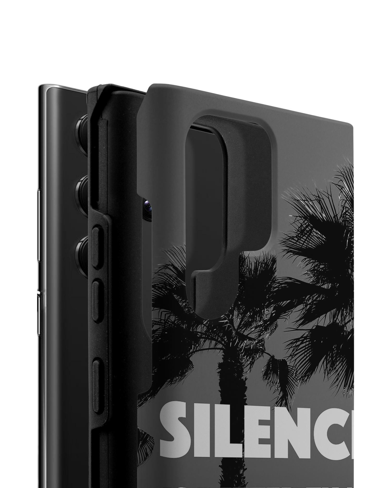 Silence is Better Premium Phone Case Samsung Galaxy S22 Ultra 5G consisting of 2 parts
