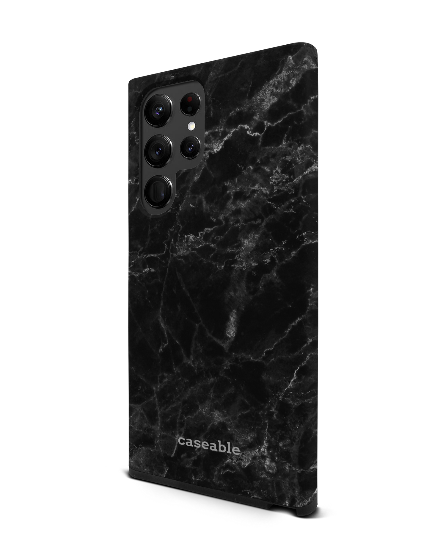 Midnight Marble Premium Phone Case Samsung Galaxy S22 Ultra 5G: View from the right side