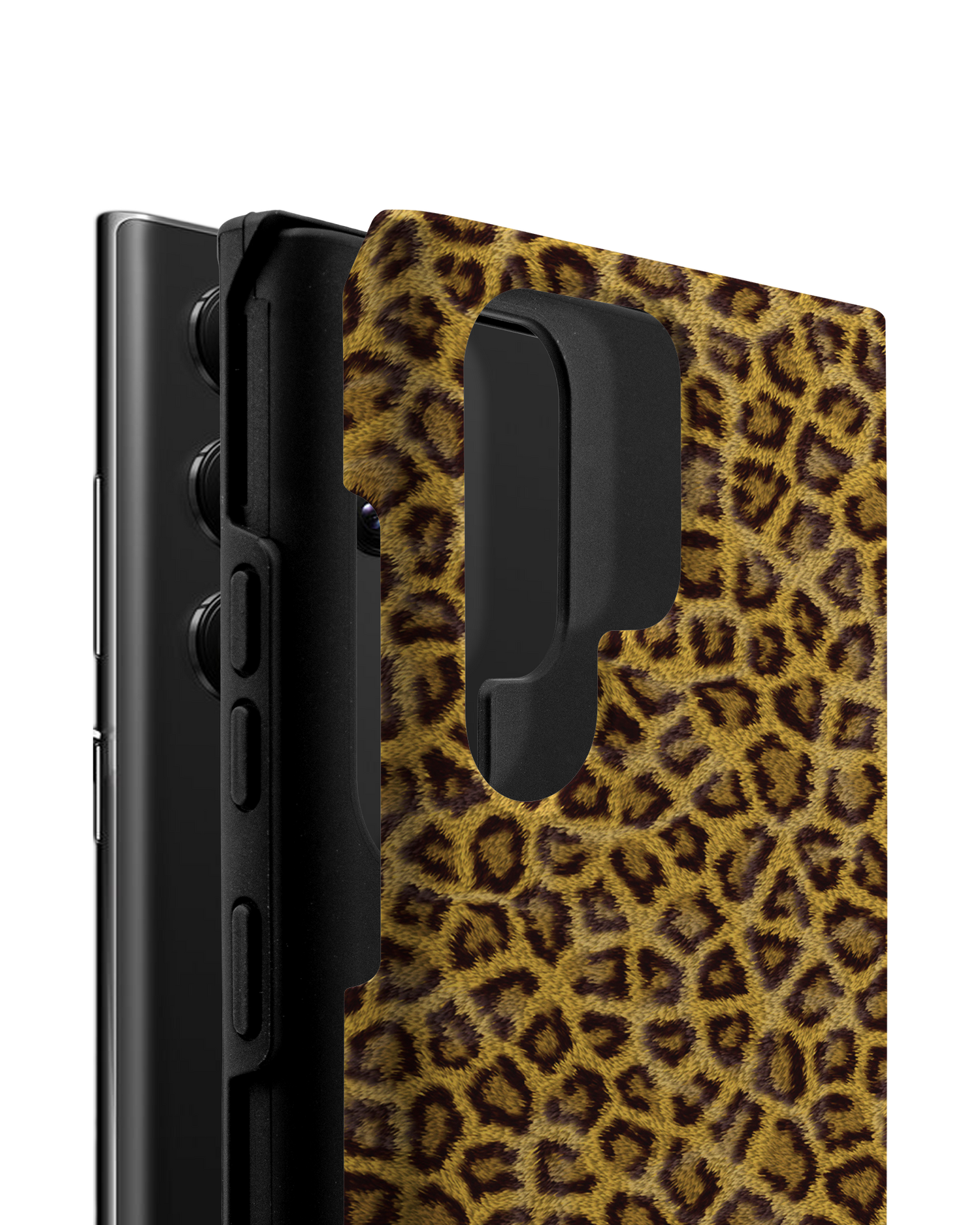 Leopard Skin Premium Phone Case Samsung Galaxy S22 Ultra 5G consisting of 2 parts