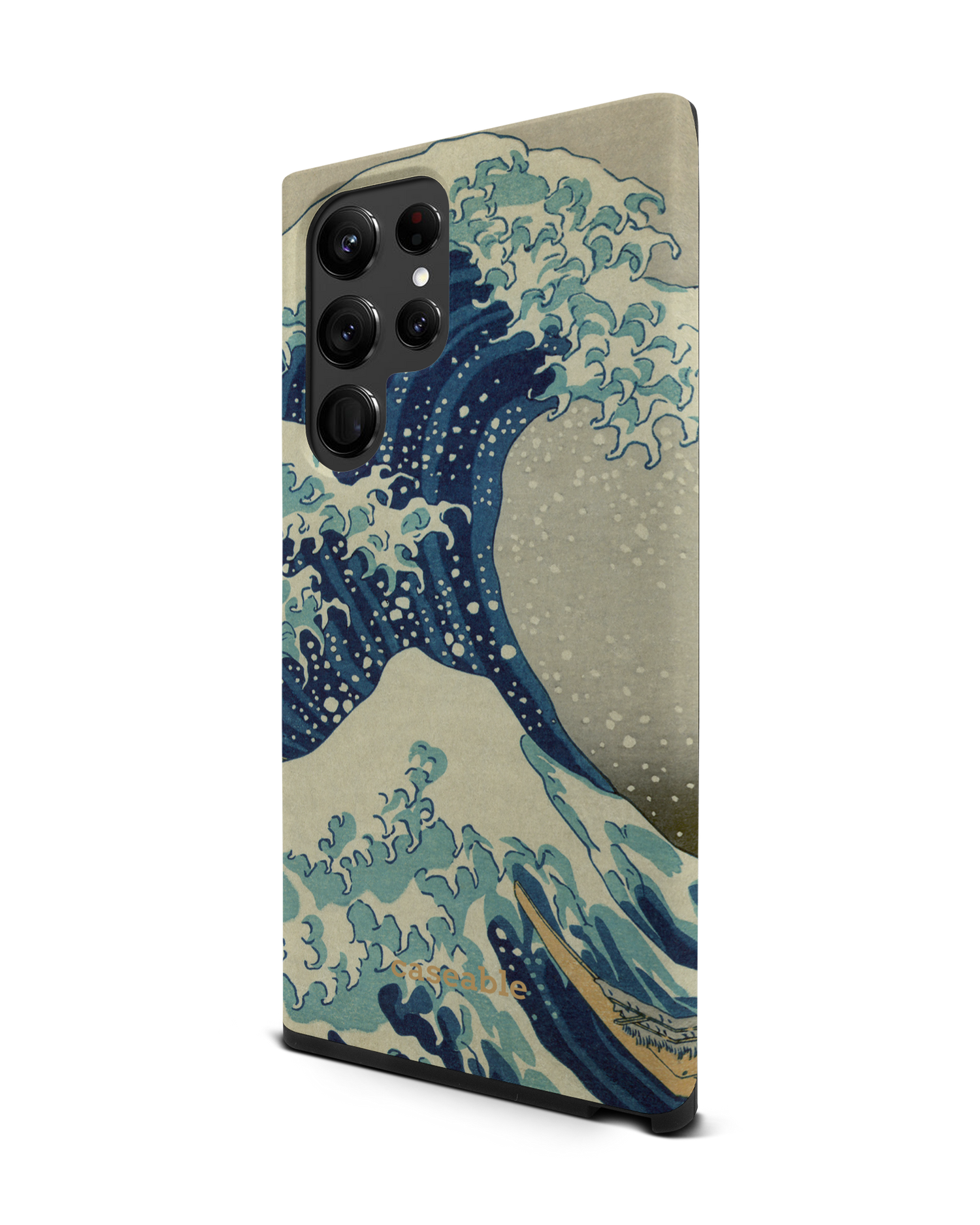 Great Wave Off Kanagawa By Hokusai Premium Phone Case Samsung Galaxy S22 Ultra 5G: View from the right side
