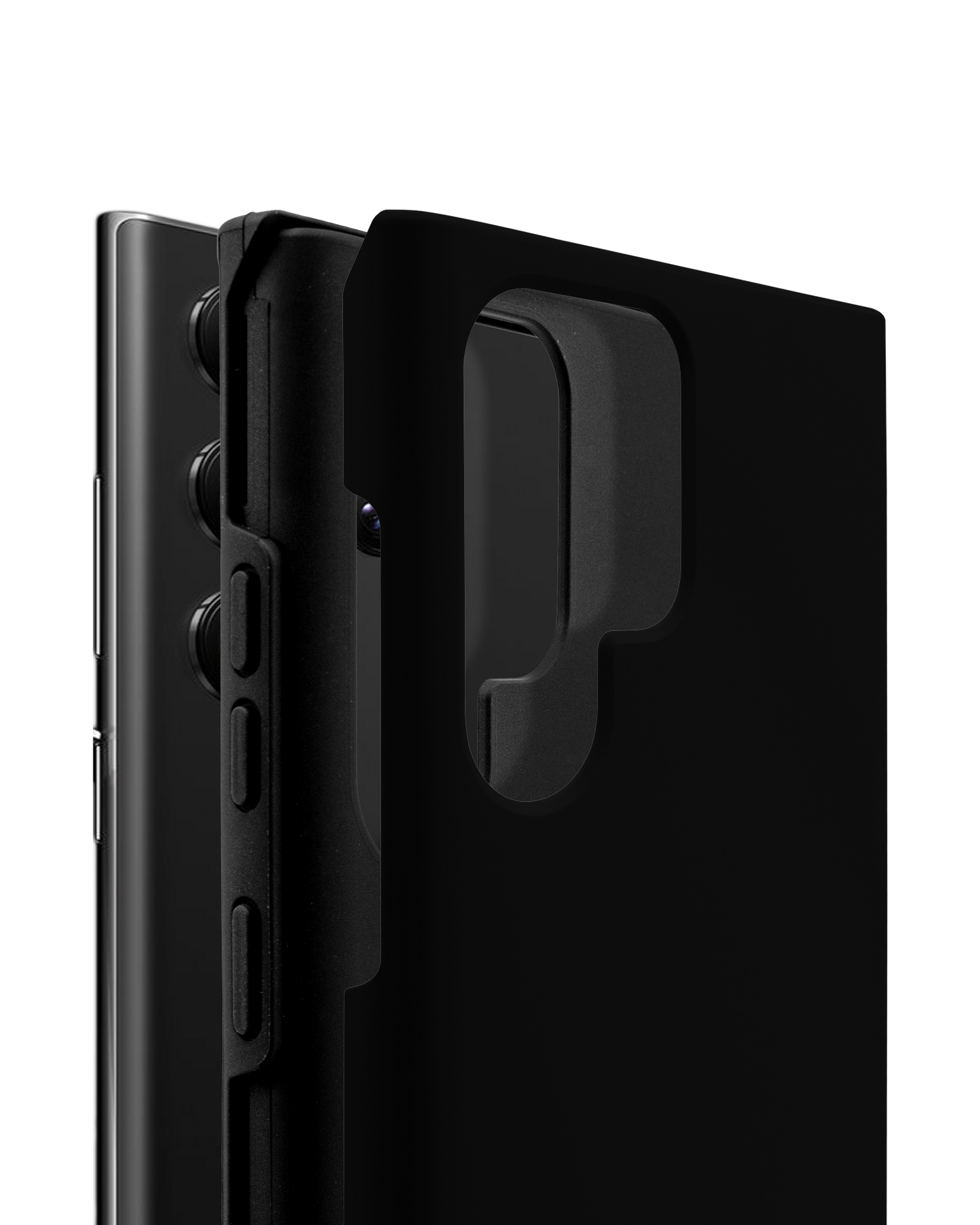 BLACK Premium Phone Case Samsung Galaxy S22 Ultra 5G consisting of 2 parts