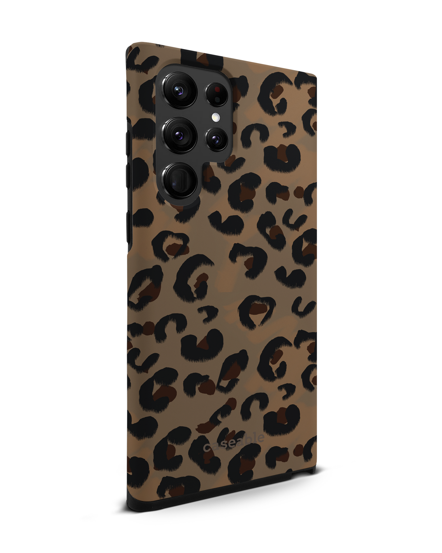 Leopard Repeat Premium Phone Case Samsung Galaxy S22 Ultra 5G: View from the left side