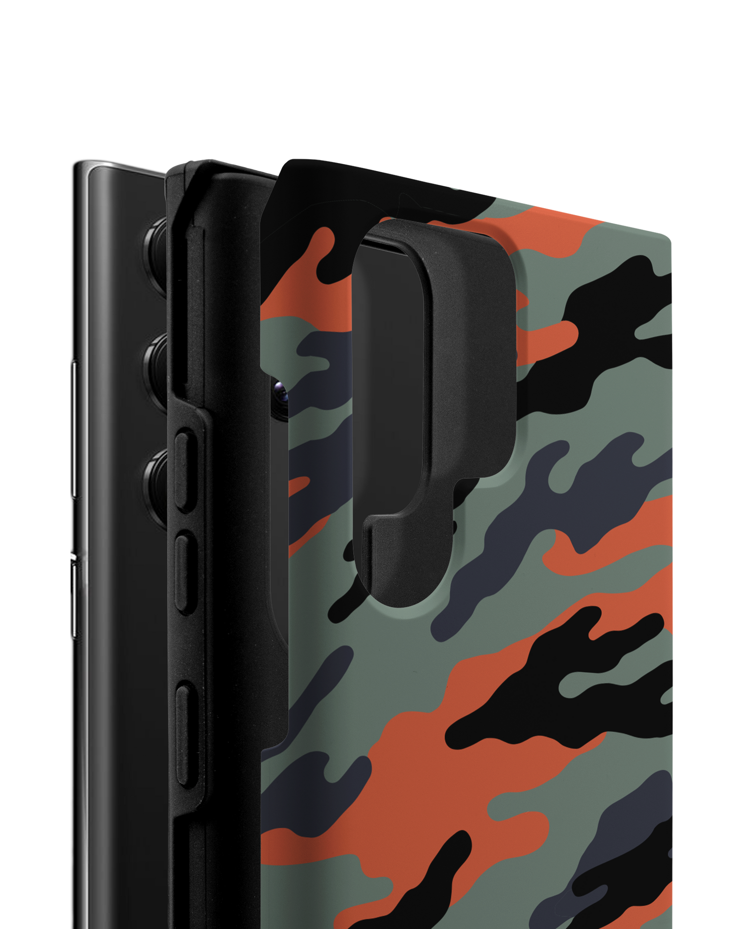 Camo Sunset Premium Phone Case Samsung Galaxy S22 Ultra 5G consisting of 2 parts