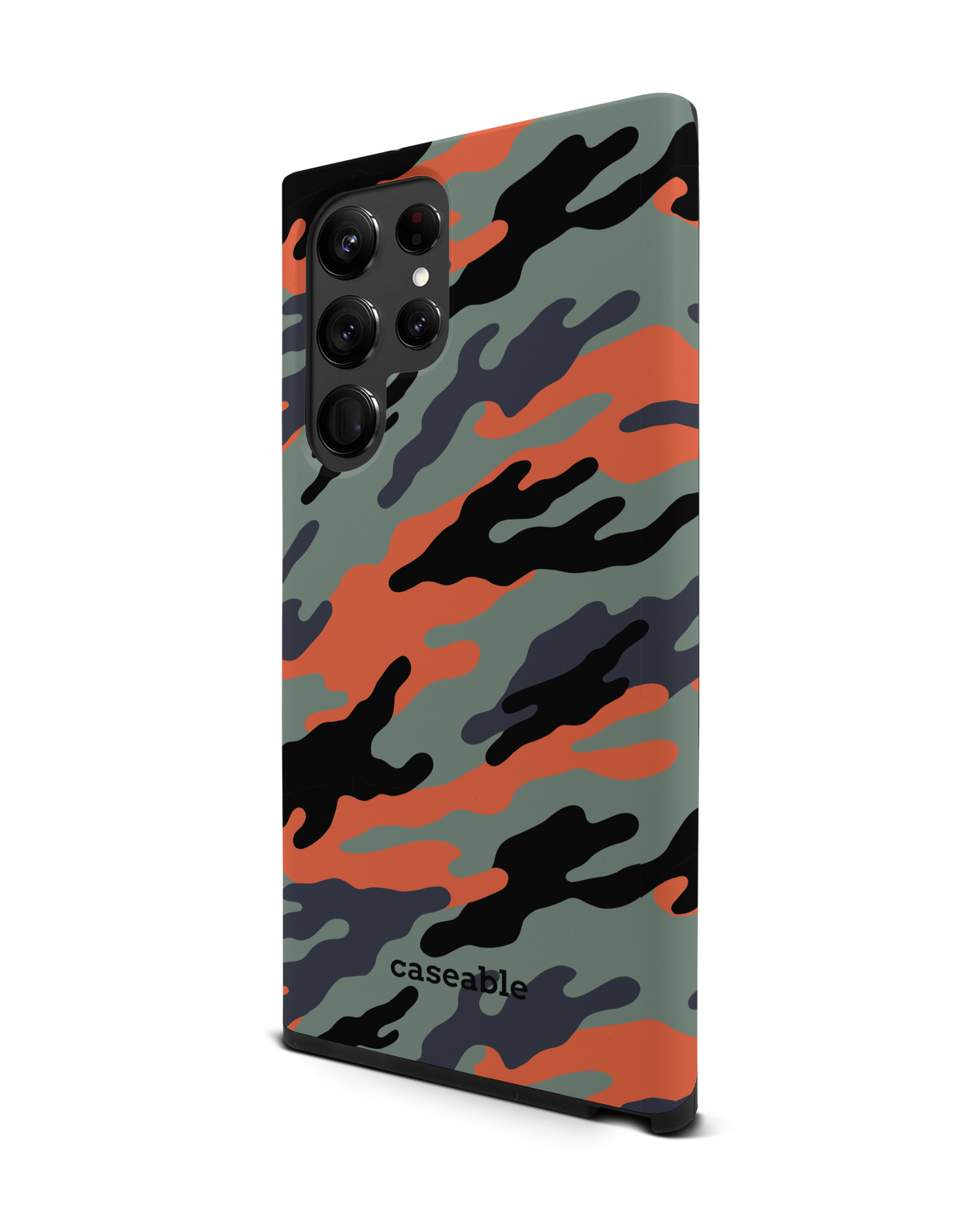 Camo Sunset Premium Phone Case Samsung Galaxy S22 Ultra 5G: View from the right side