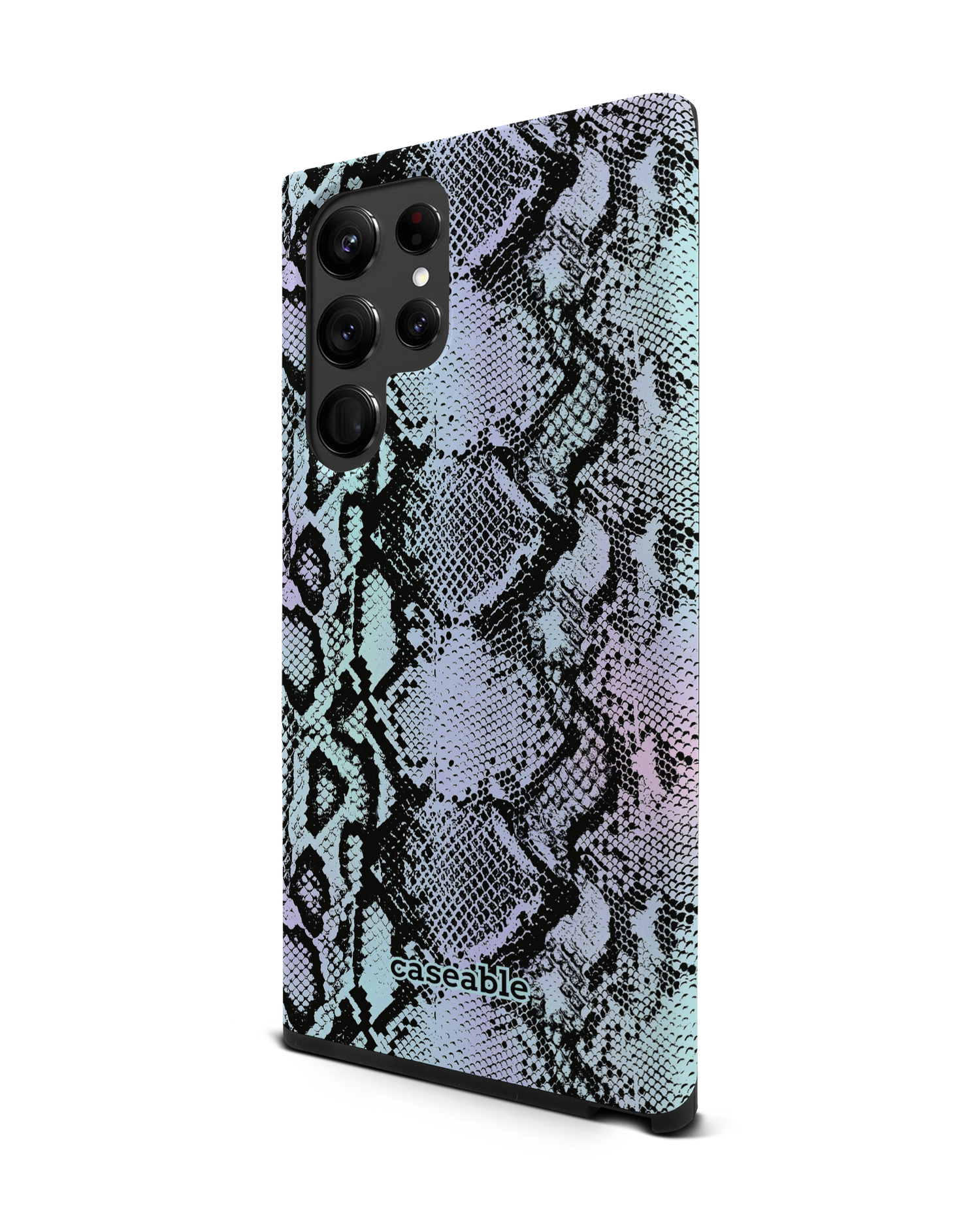 Groovy Snakeskin Premium Phone Case Samsung Galaxy S22 Ultra 5G: View from the right side