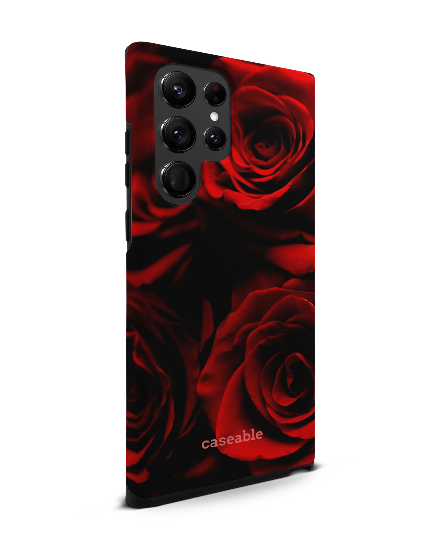 Red Roses Premium Phone Case Samsung Galaxy S22 Ultra 5G: View from the left side