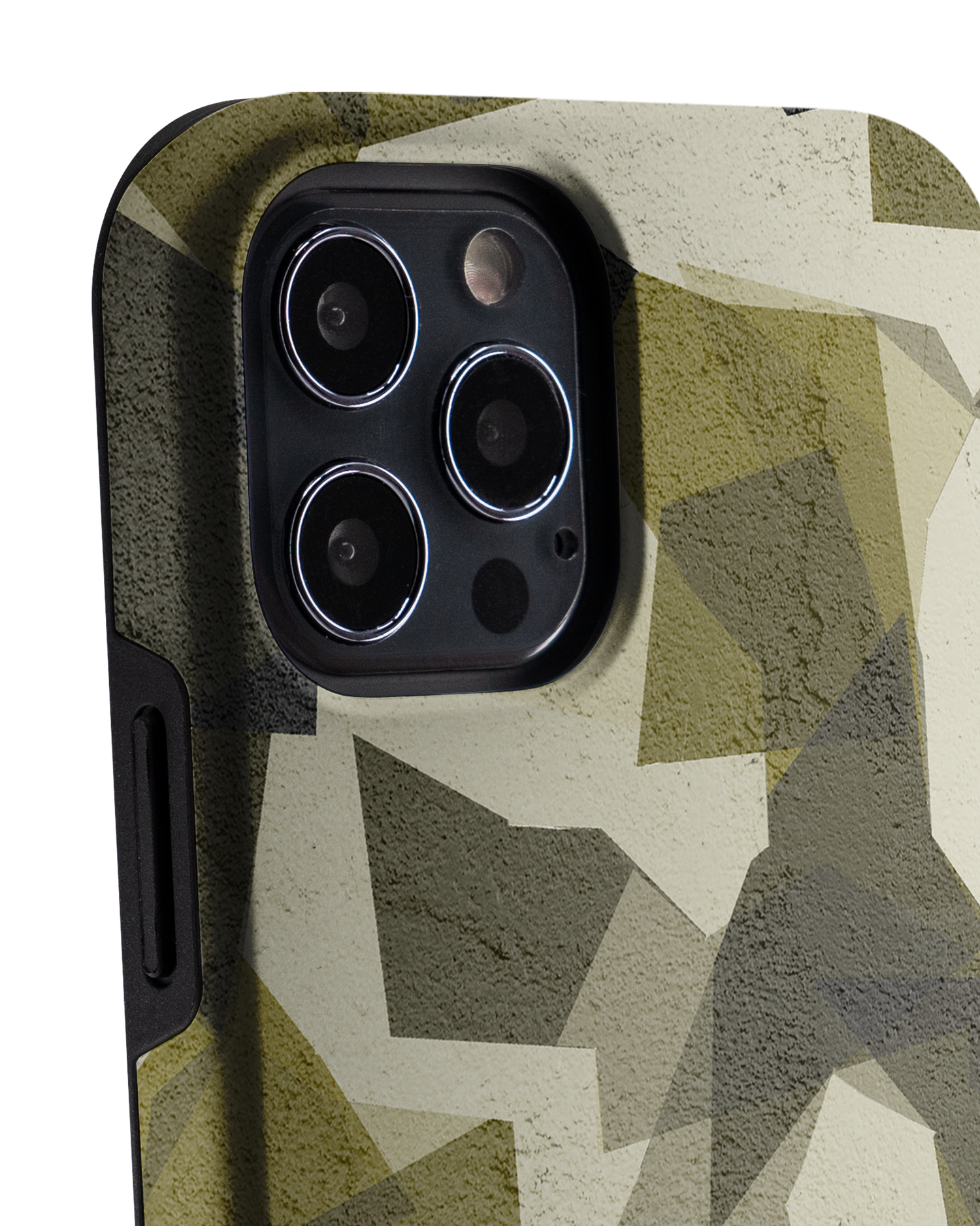 Geometric Camo Green Premium Phone Case Apple iPhone 12 Pro Max: Detail Shot 1
