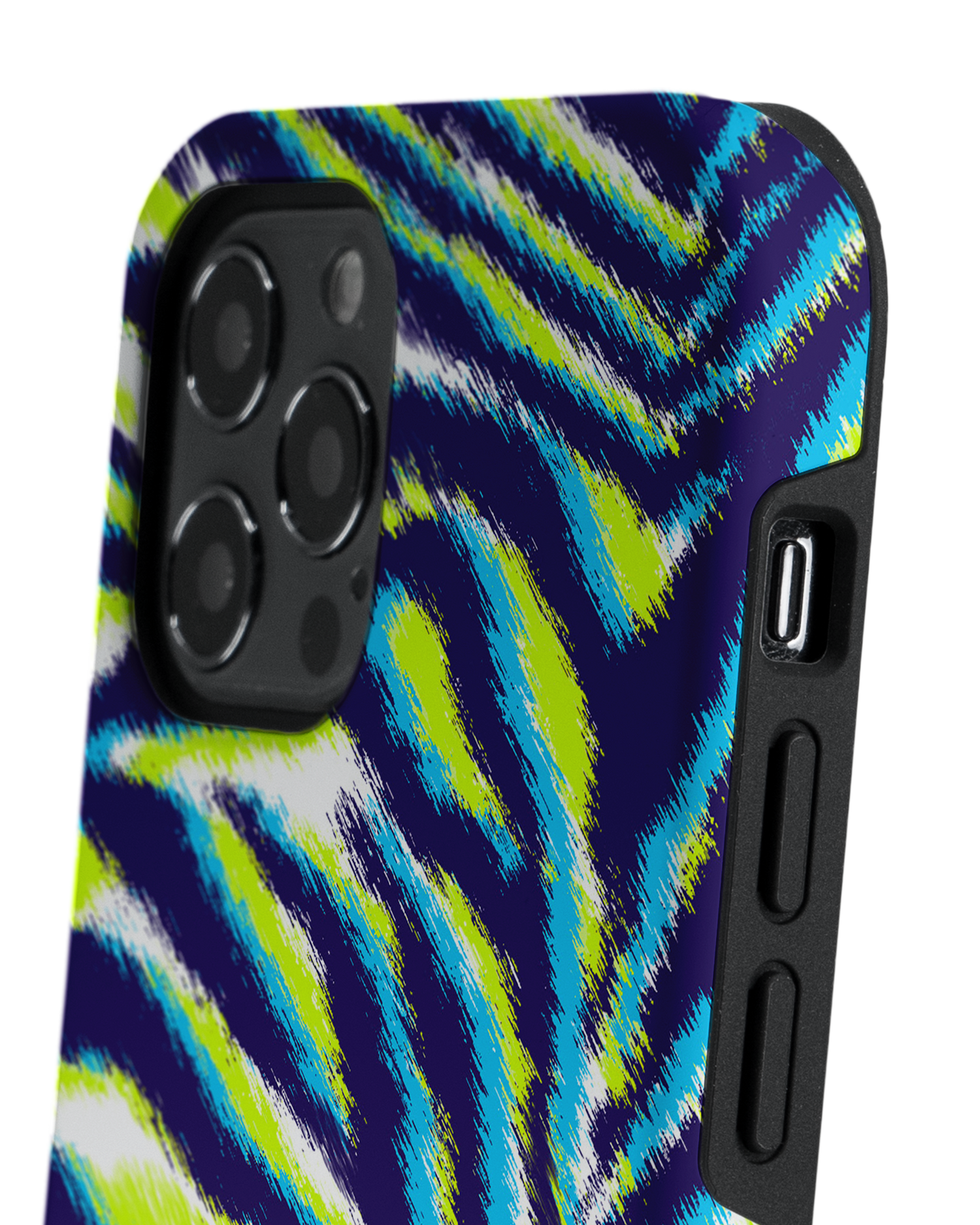 Neon Zebra Premium Phone Case Apple iPhone 12 Pro Max: Detail Shot 2