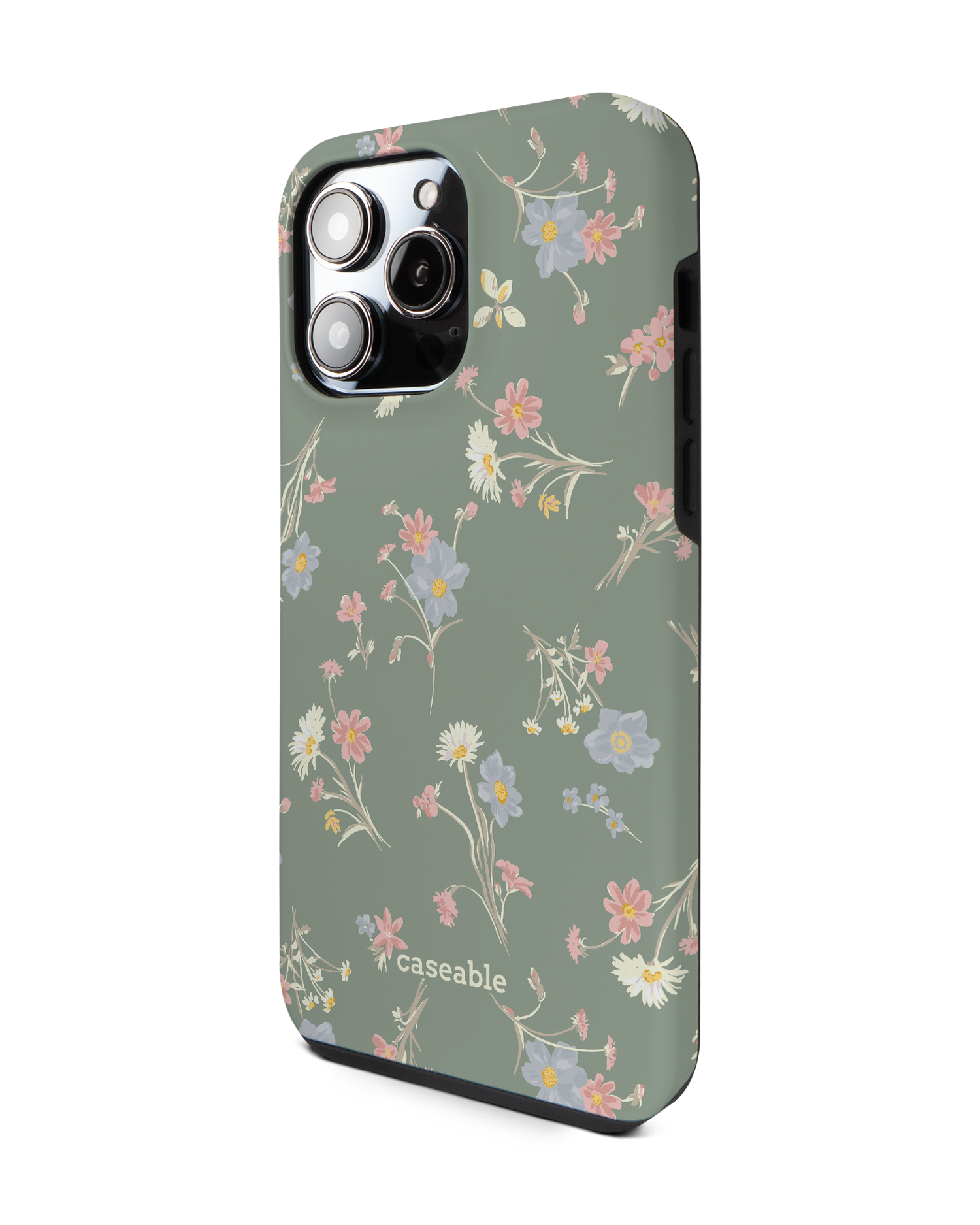 Wild Flower Sprigs Premium Phone Case for Apple iPhone 14 Pro Max: View from the right side