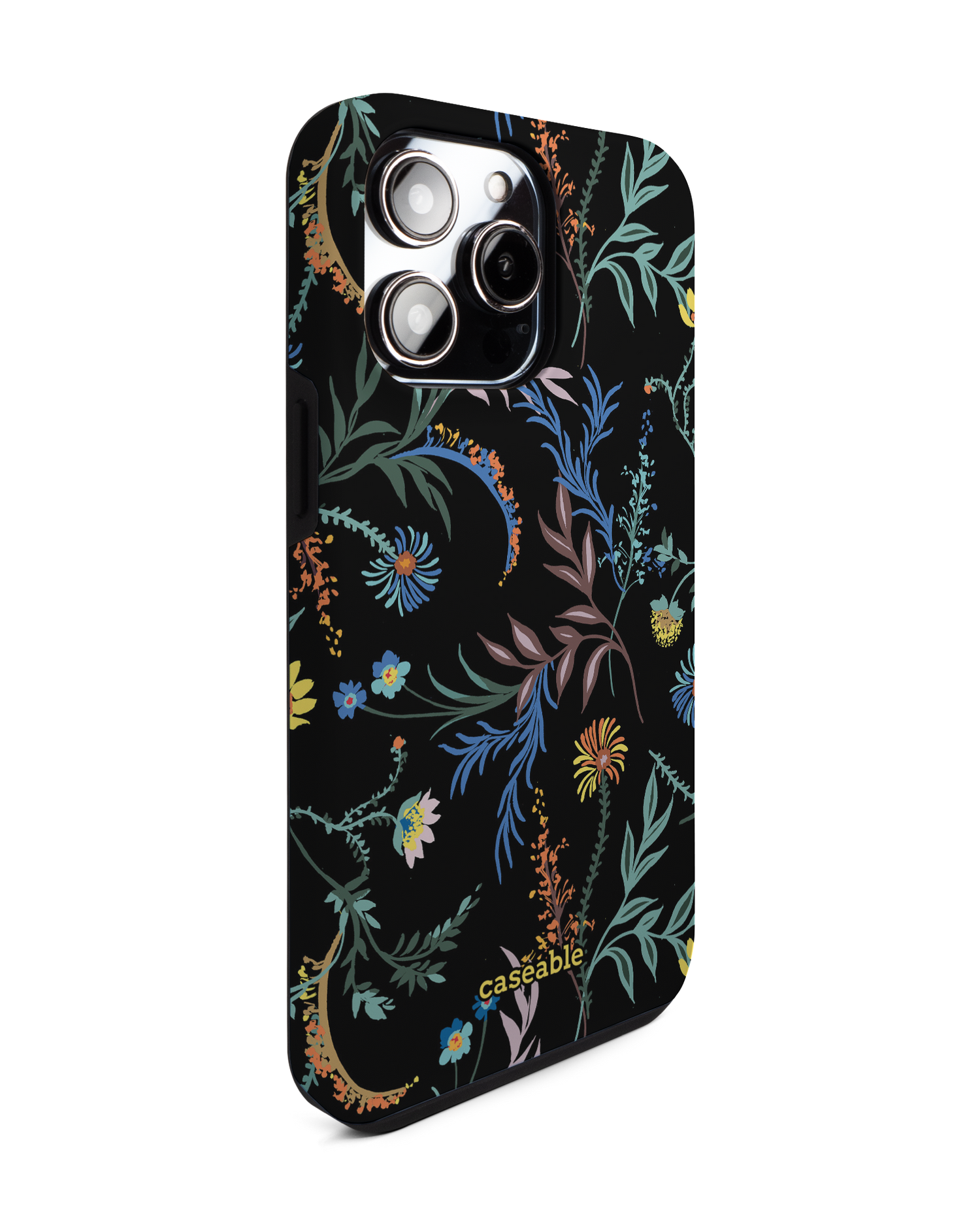 Woodland Spring Floral Premium Phone Case for Apple iPhone 14 Pro Max: View from the left side