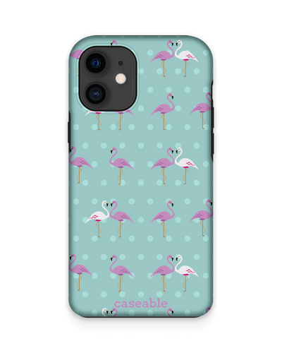 Two Flamingos Premium Phone Case Apple iPhone 12 mini
