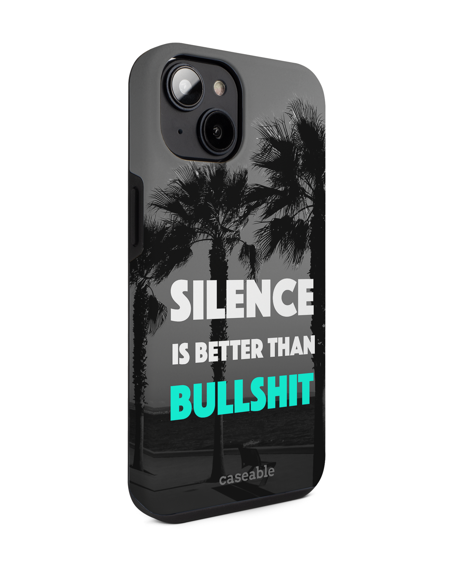 Silence is Better Premium Phone for Apple iPhone 14: View from the left side