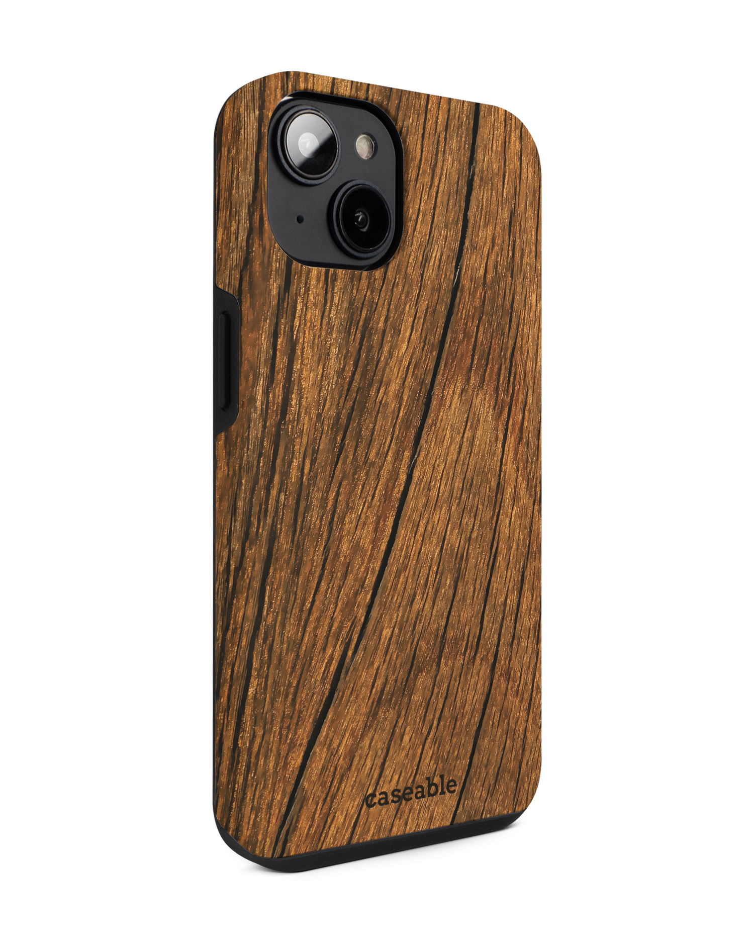 Wood Premium Phone for Apple iPhone 14: View from the left side