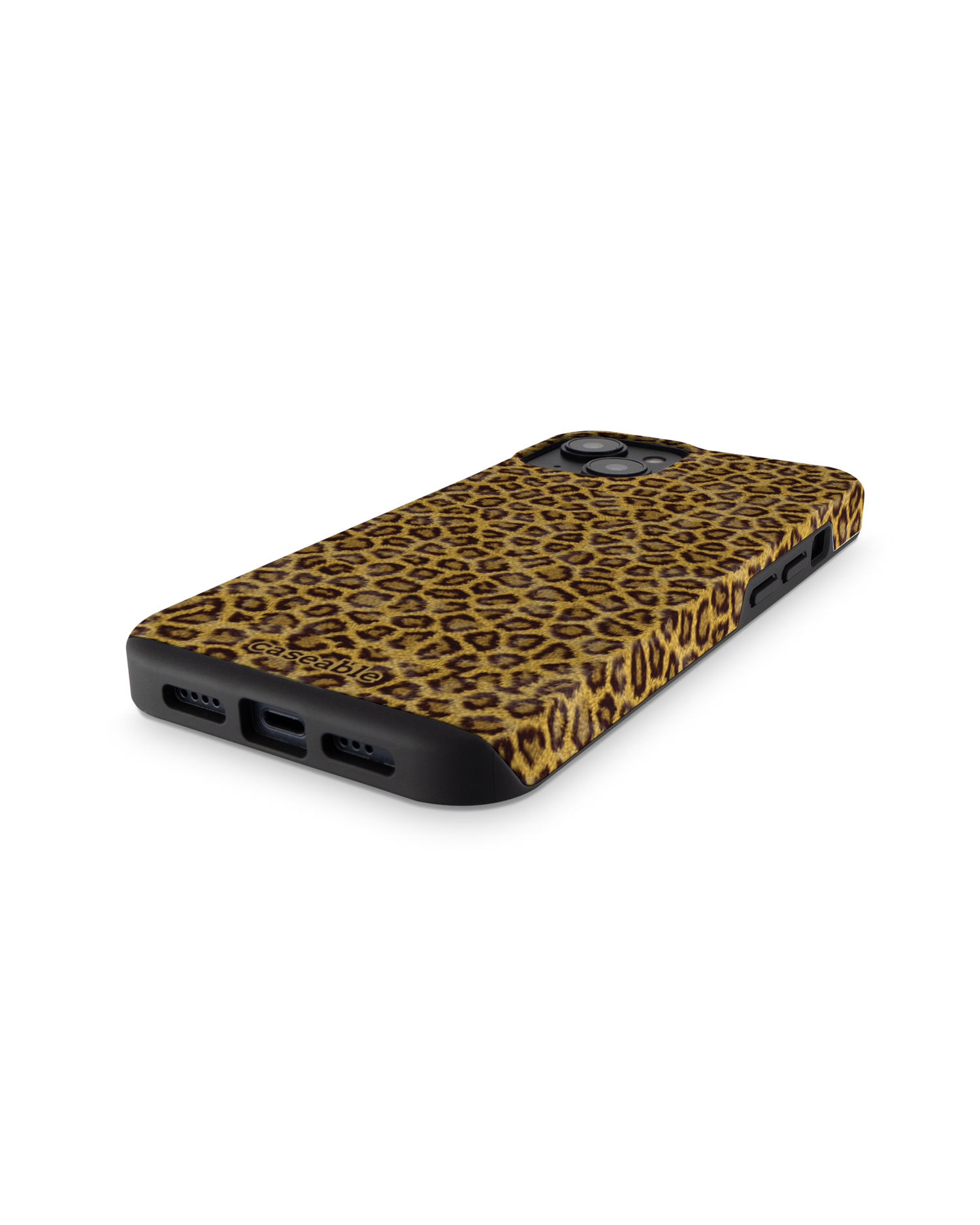 Leopard Skin Premium Phone for Apple iPhone 14: Bottom View