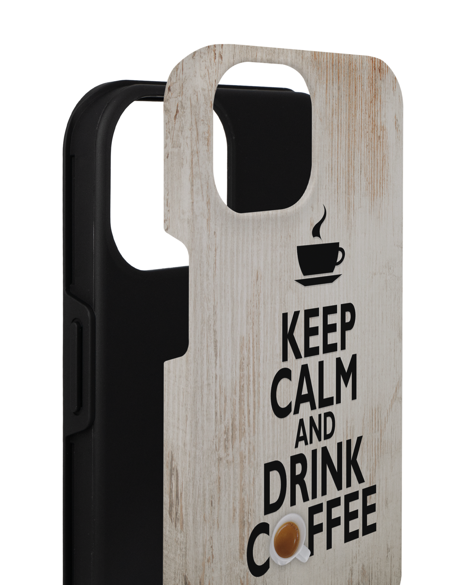 Drink Coffee Premium Phone for Apple iPhone 14 consisting of 2 parts