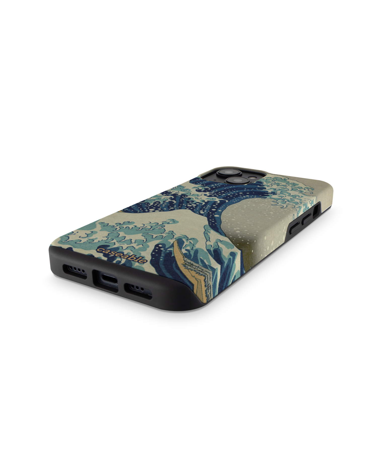 Great Wave Off Kanagawa By Hokusai Premium Phone for Apple iPhone 14: Bottom View