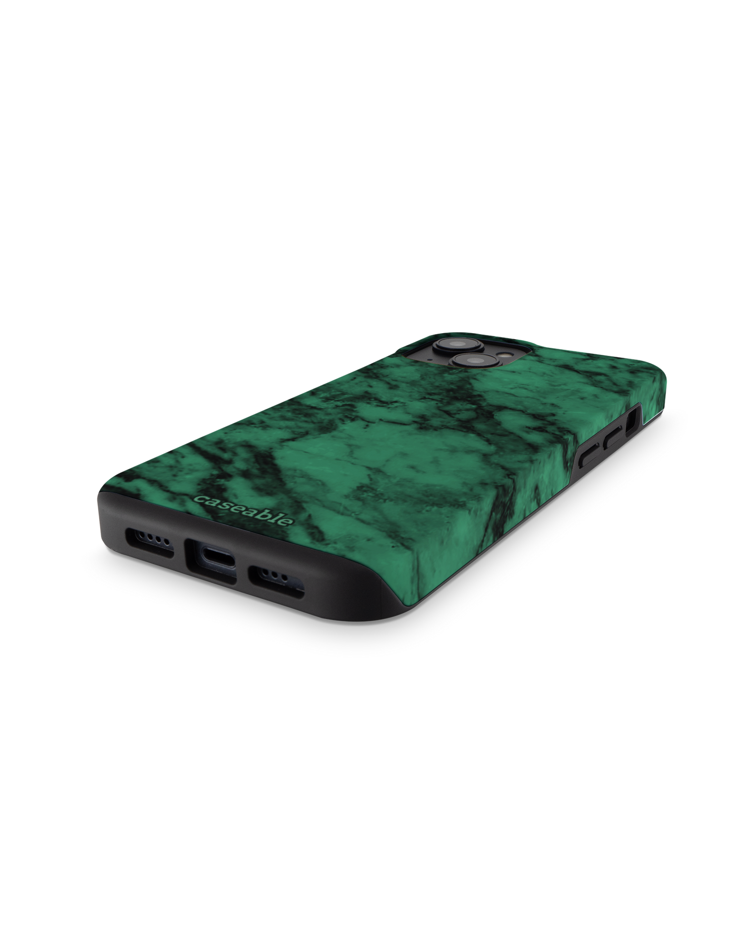 Green Marble Premium Phone for Apple iPhone 14: Bottom View