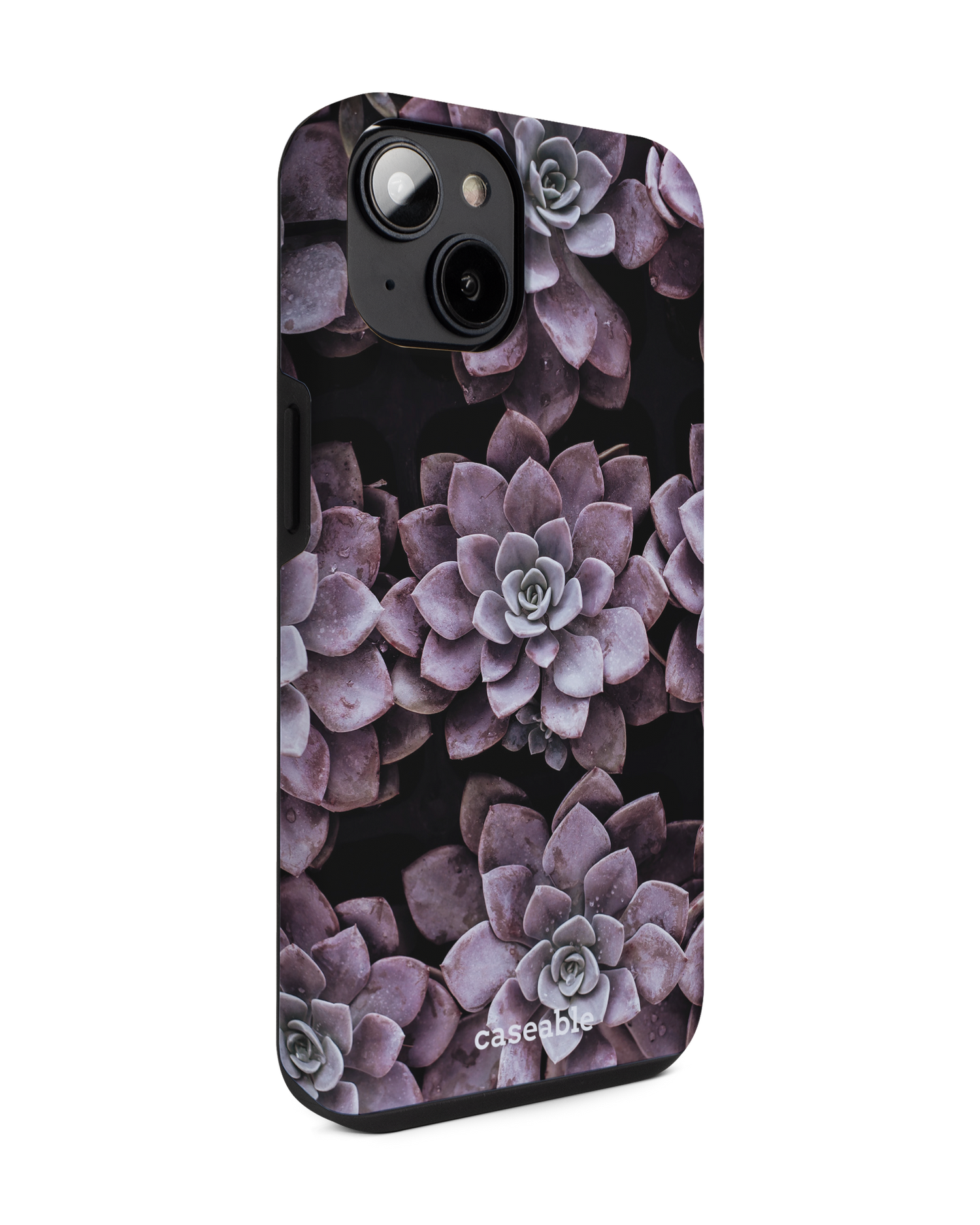 Purple Succulents Premium Phone for Apple iPhone 14: View from the left side
