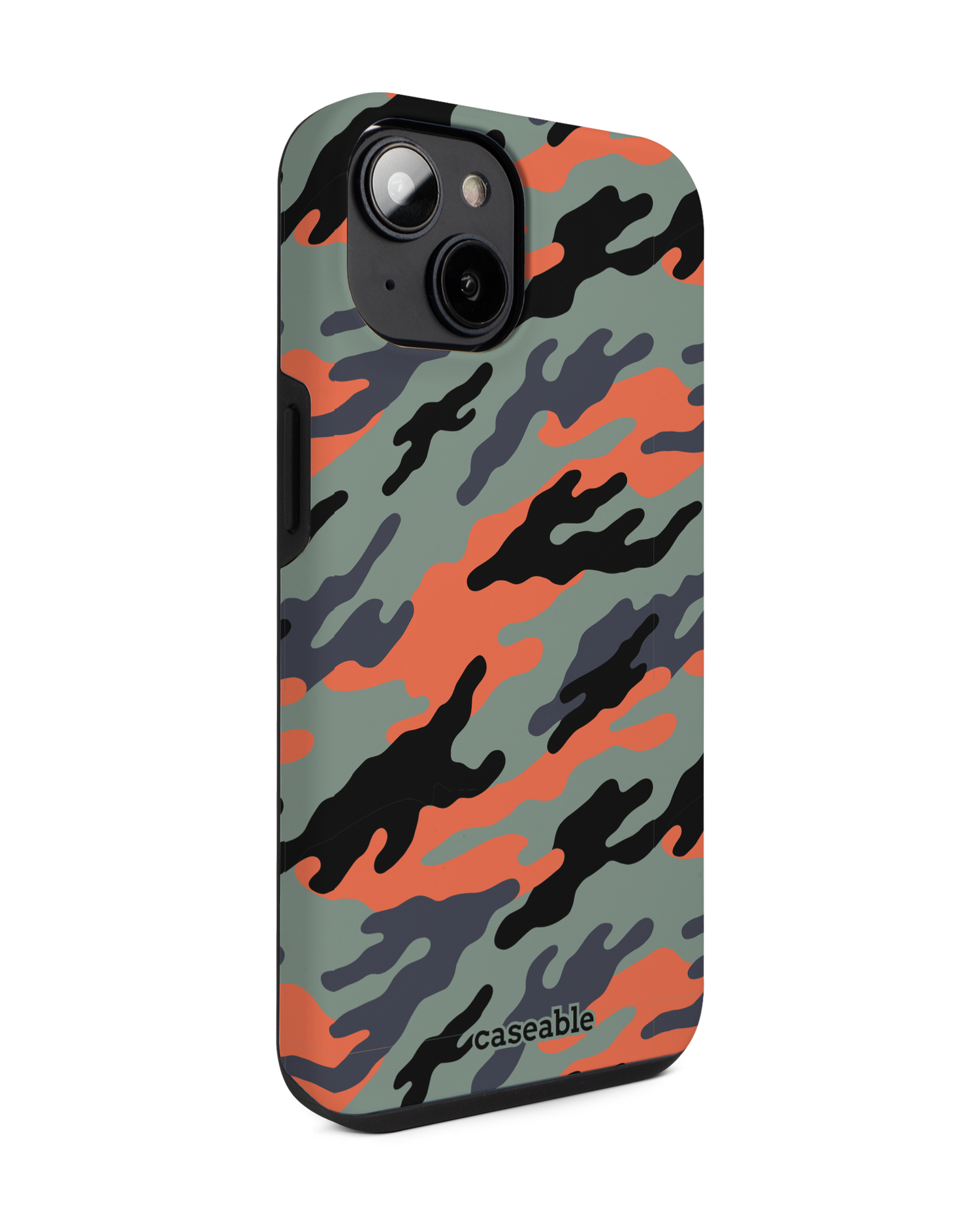 Camo Sunset Premium Phone for Apple iPhone 14: View from the left side