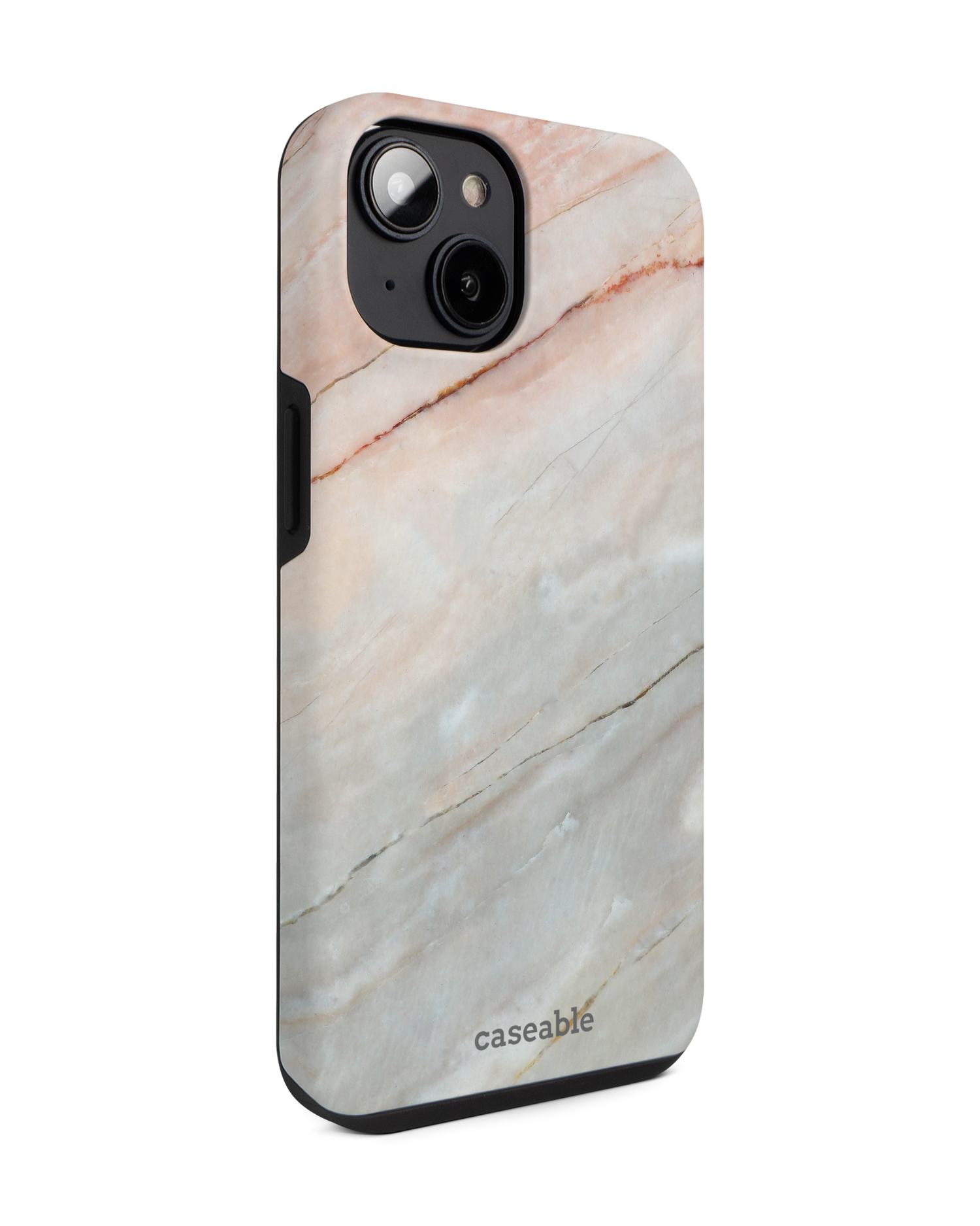 Mother of Pearl Marble Premium Phone for Apple iPhone 14: View from the left side
