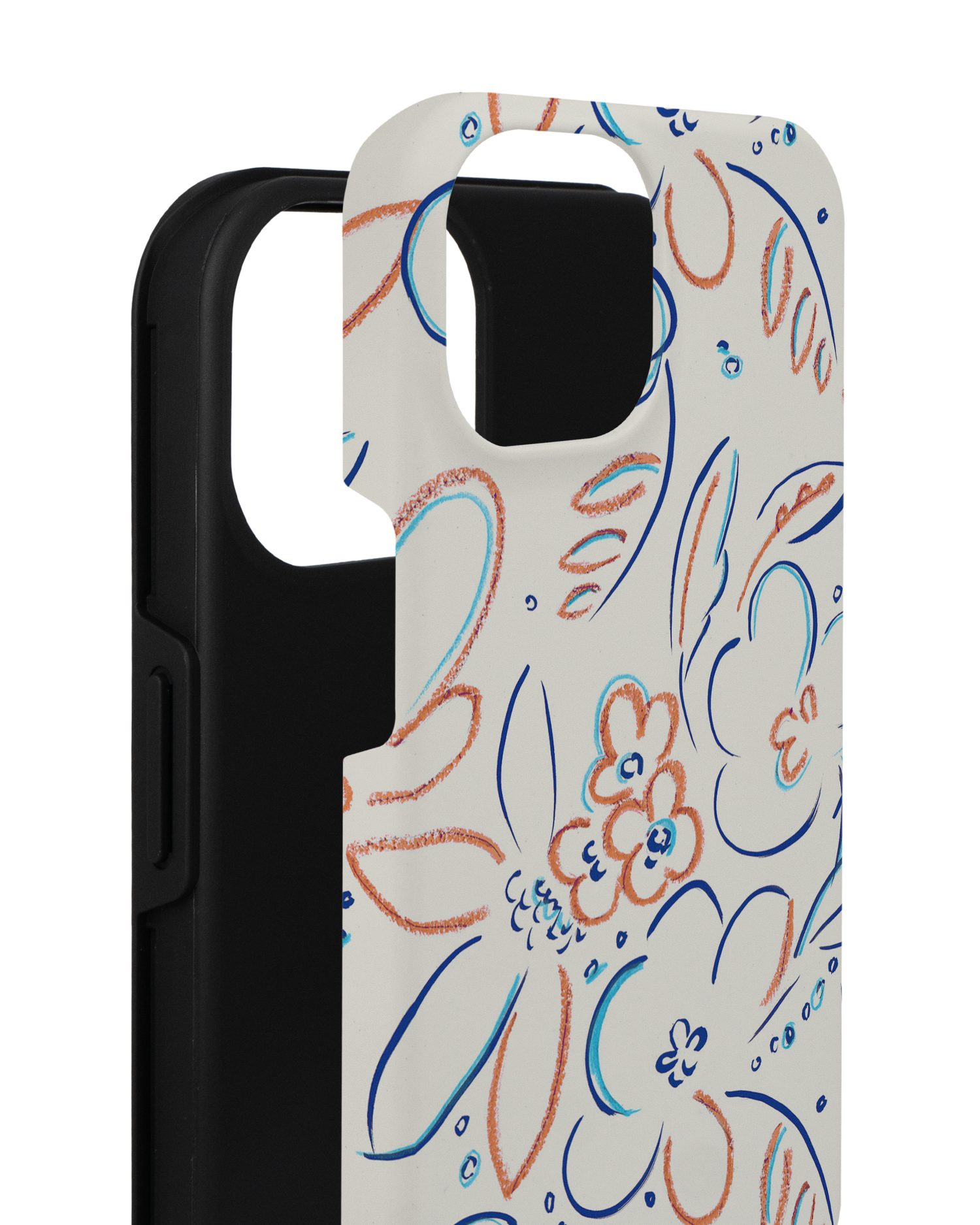 Bloom Doodles Premium Phone for Apple iPhone 14 consisting of 2 parts