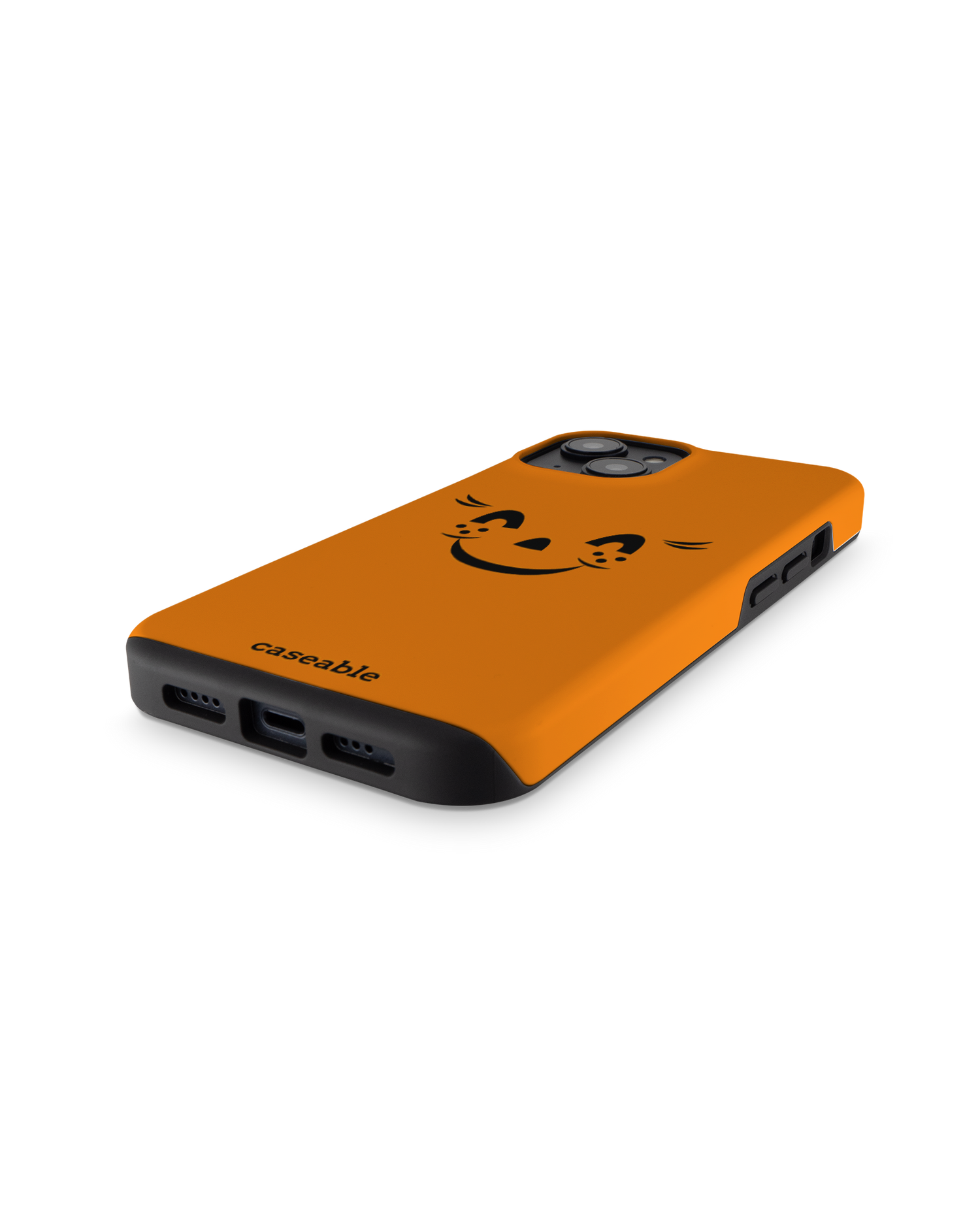 Pumpkin Smiles Premium Phone for Apple iPhone 14: Bottom View